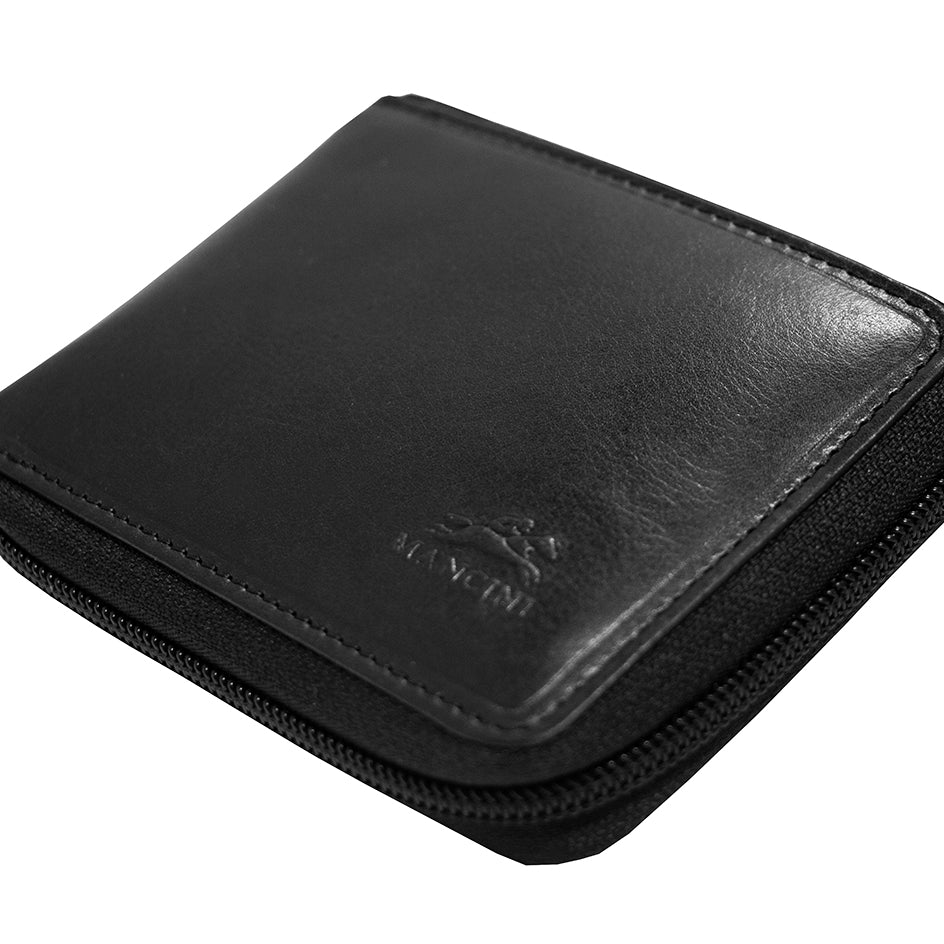 Mancini Boulder Men’s RFID Secured Zippered with Removable Passcase Wallet