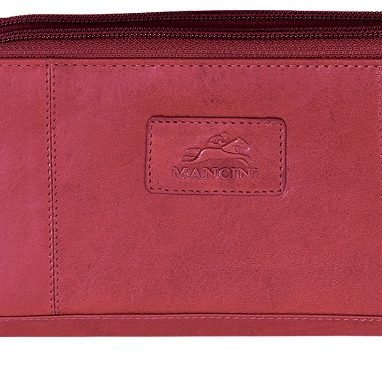 Mancini Casablanca Ladies' RFID Secured Double Zipper Wallet