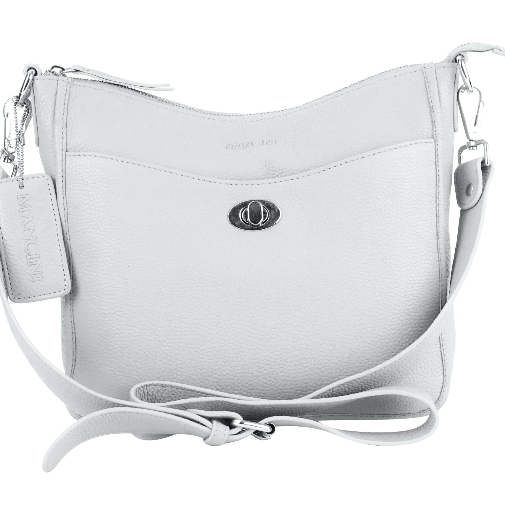 Mancini Pebbled Elizabeth Crossbody Handbag