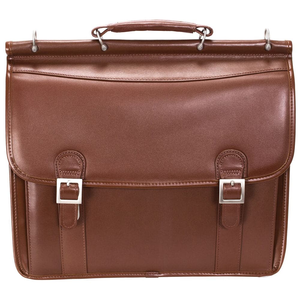 McKlein Halsted 15" Leather Double Compartment Laptop Briefcase
