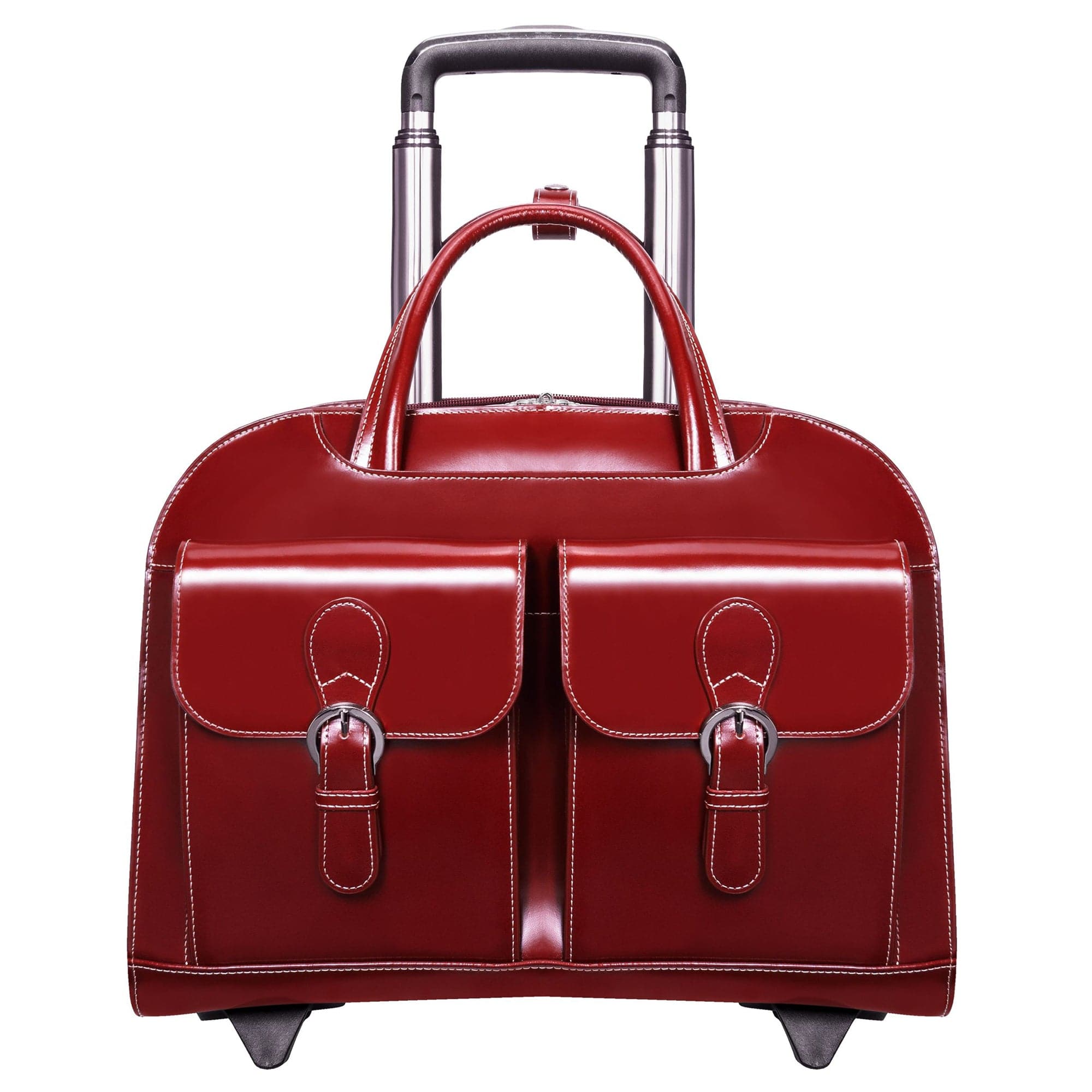 McKlein USA Davis 15" Leather Wheeled Laptop Briefcase