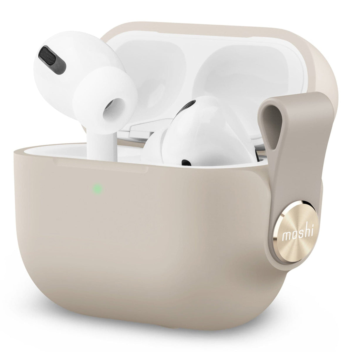 Moshi Pebbo for AirPods Pro, AirPods Case with Detachable Wrist Strap and LintGuard Protection