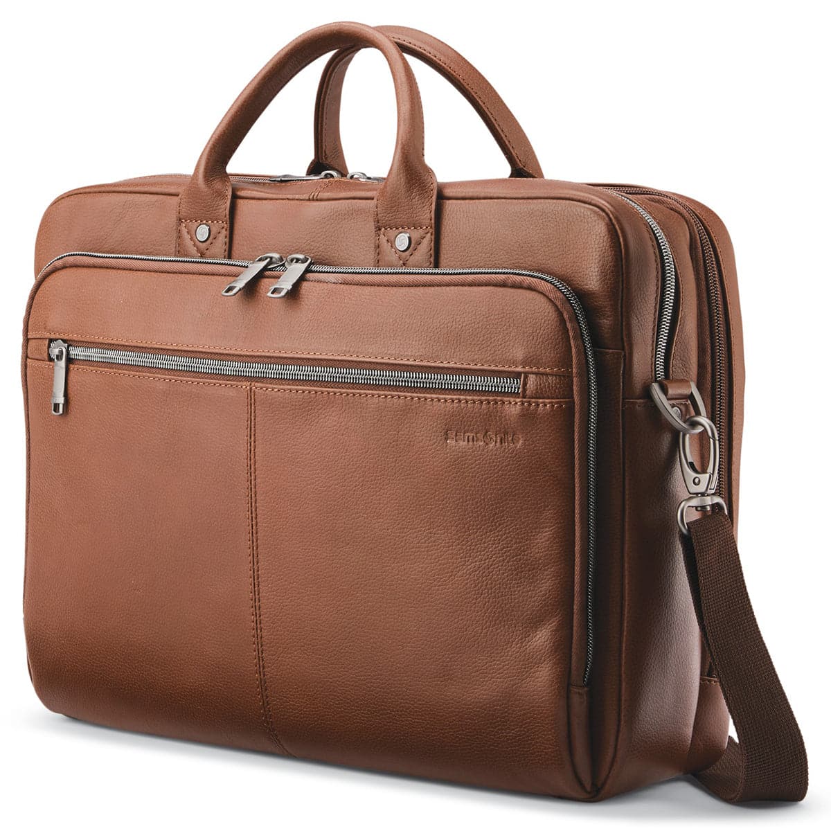 SAMSONITE 書類鞄 米国で購入 Samsonite Sam Classic Leather Toploader Brief – bagdUp