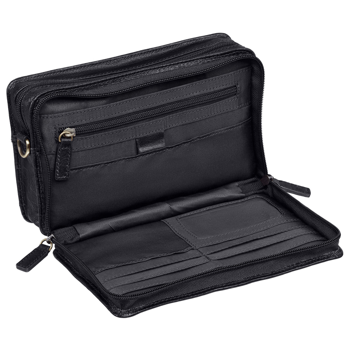 Mancini Unisex Bag with Zippered Organizer Pocket