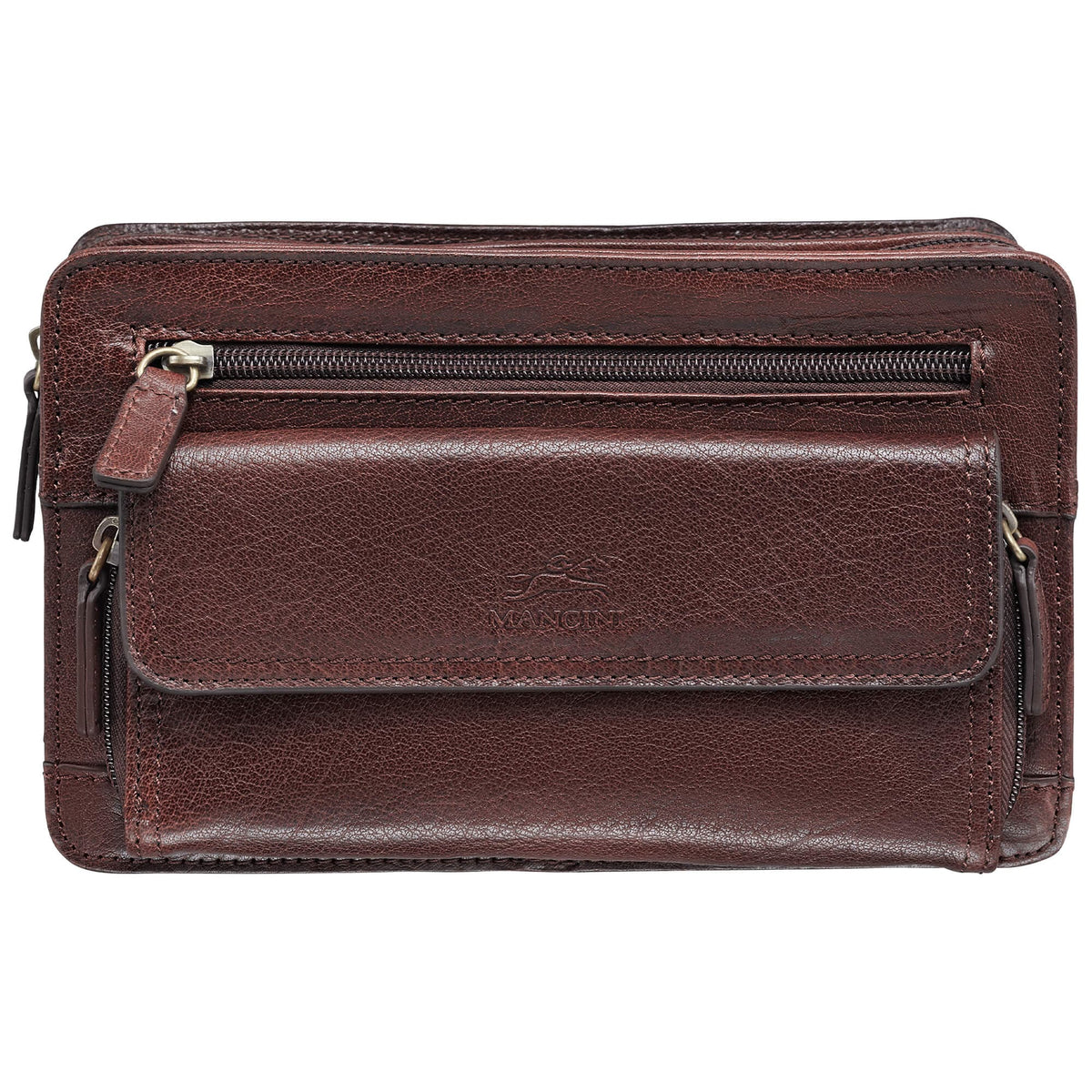 Mancini Unisex Bag with Zippered Organizer Pocket