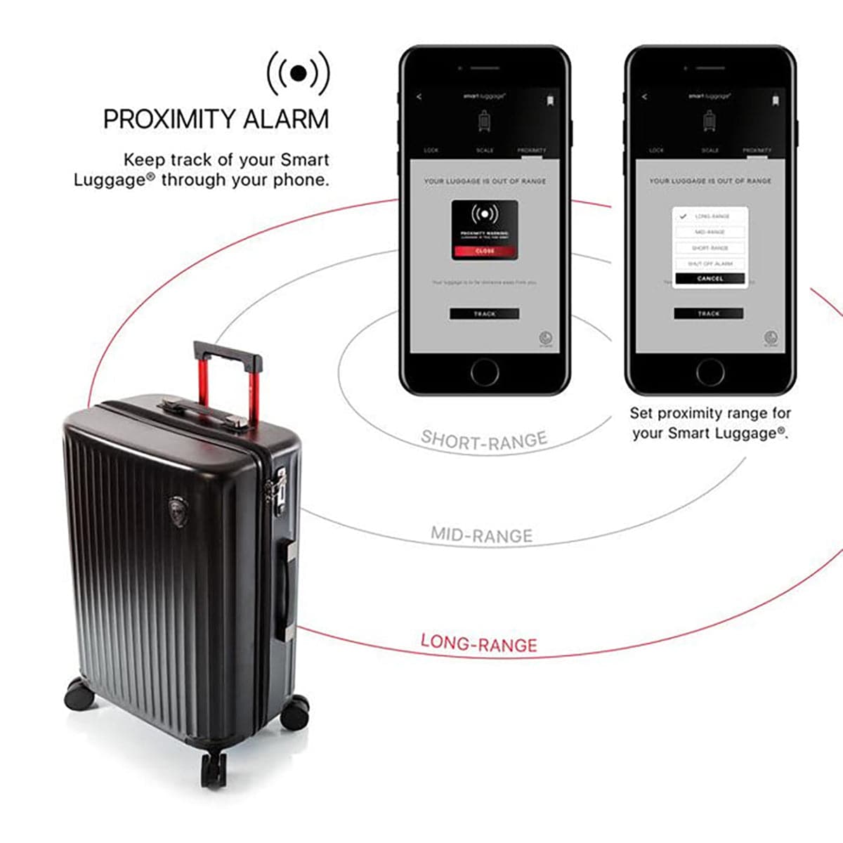 Heys SmartLuggage 3 Piece Spinner Luggage Set - Airline Approved