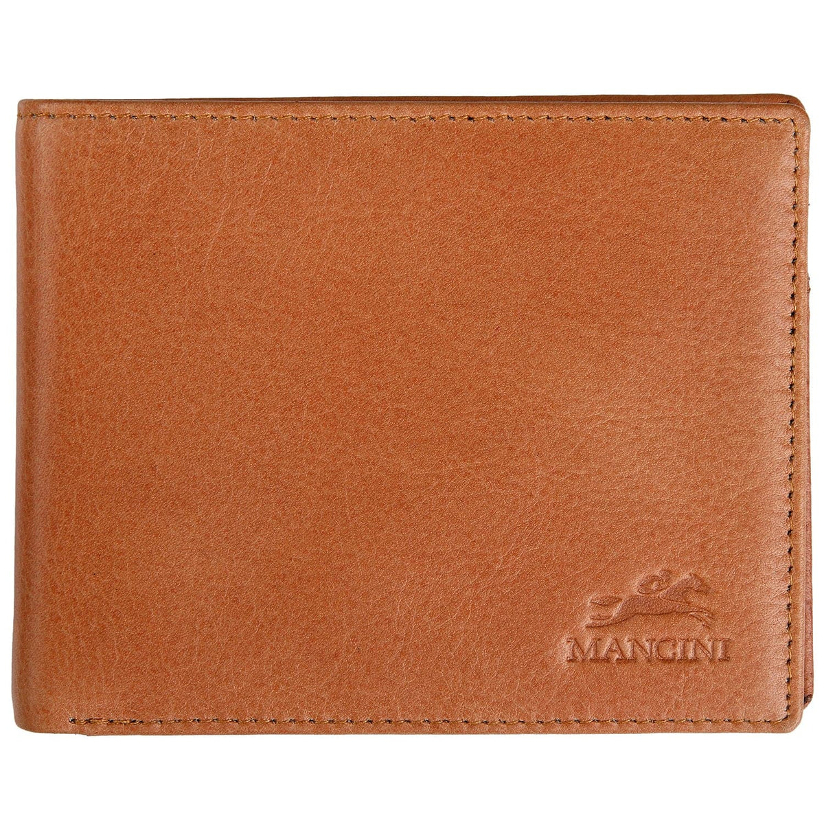 Mancini Bellagio RFID Center Wing Billfold Wallet with Coin Pocket