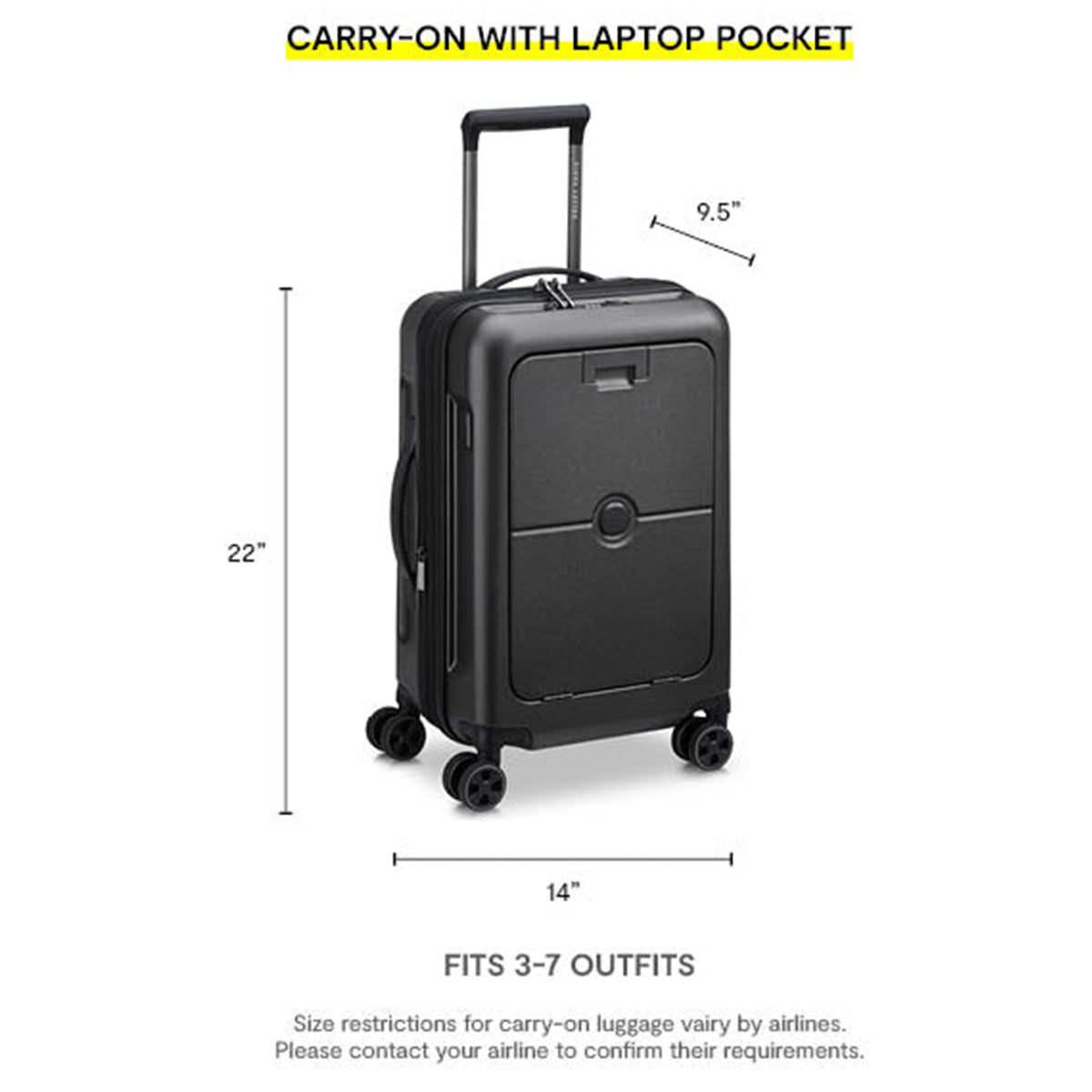 Delsey Turenne 2.0 Carry-On Expandable Luggage with Laptop Pocket