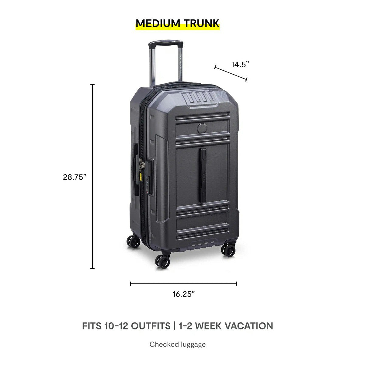 Delsey Rempart Medium Trunk Expandable Spinner Luggage