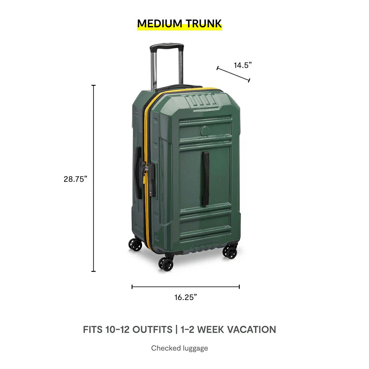 Delsey Rempart Medium Trunk Expandable Spinner Luggage