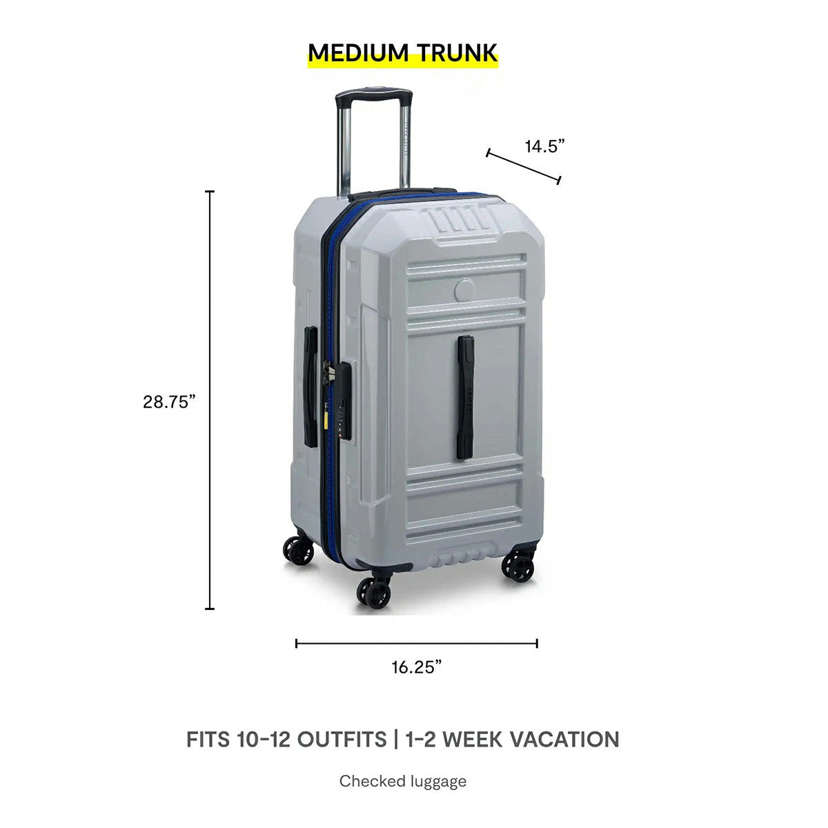 Delsey Rempart Medium Trunk Expandable Spinner Luggage