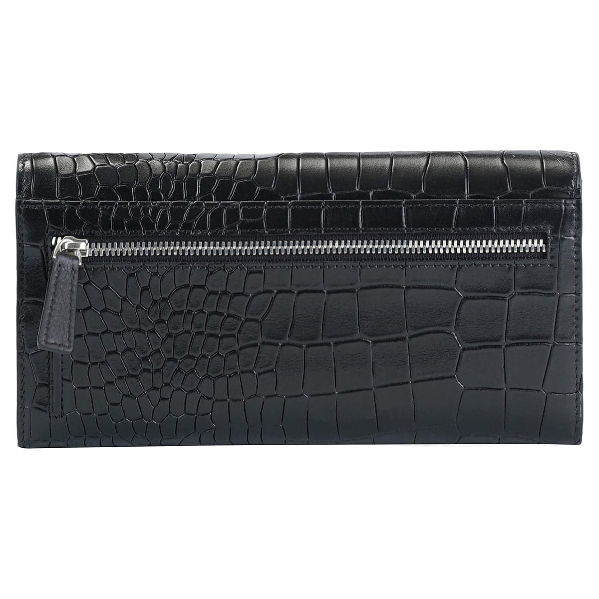 Mancini Croco2 Women’s Quad Fold Wallet with Enhanced RFID Security