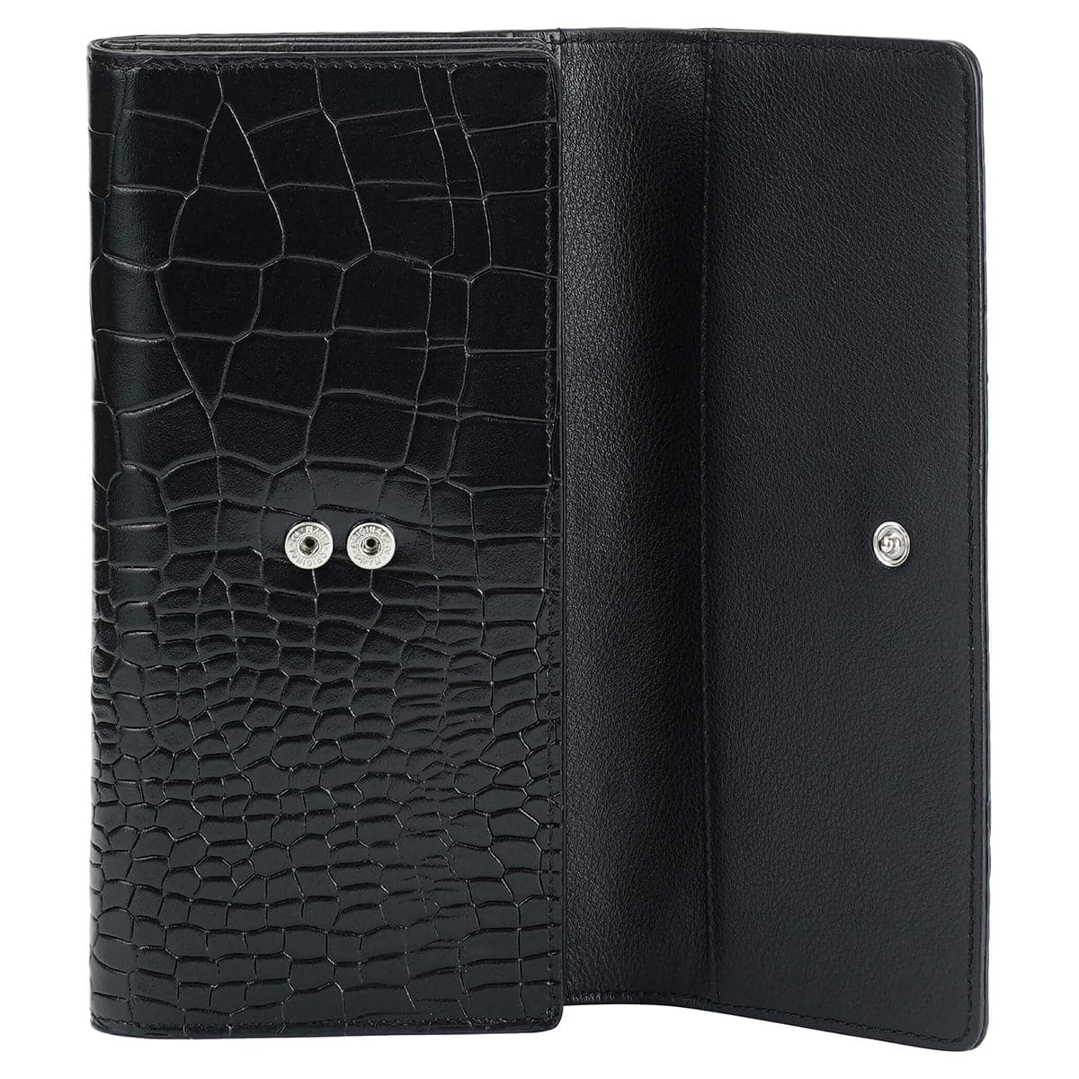 Mancini Croco2 Women’s Quad Fold Wallet with Enhanced RFID Security