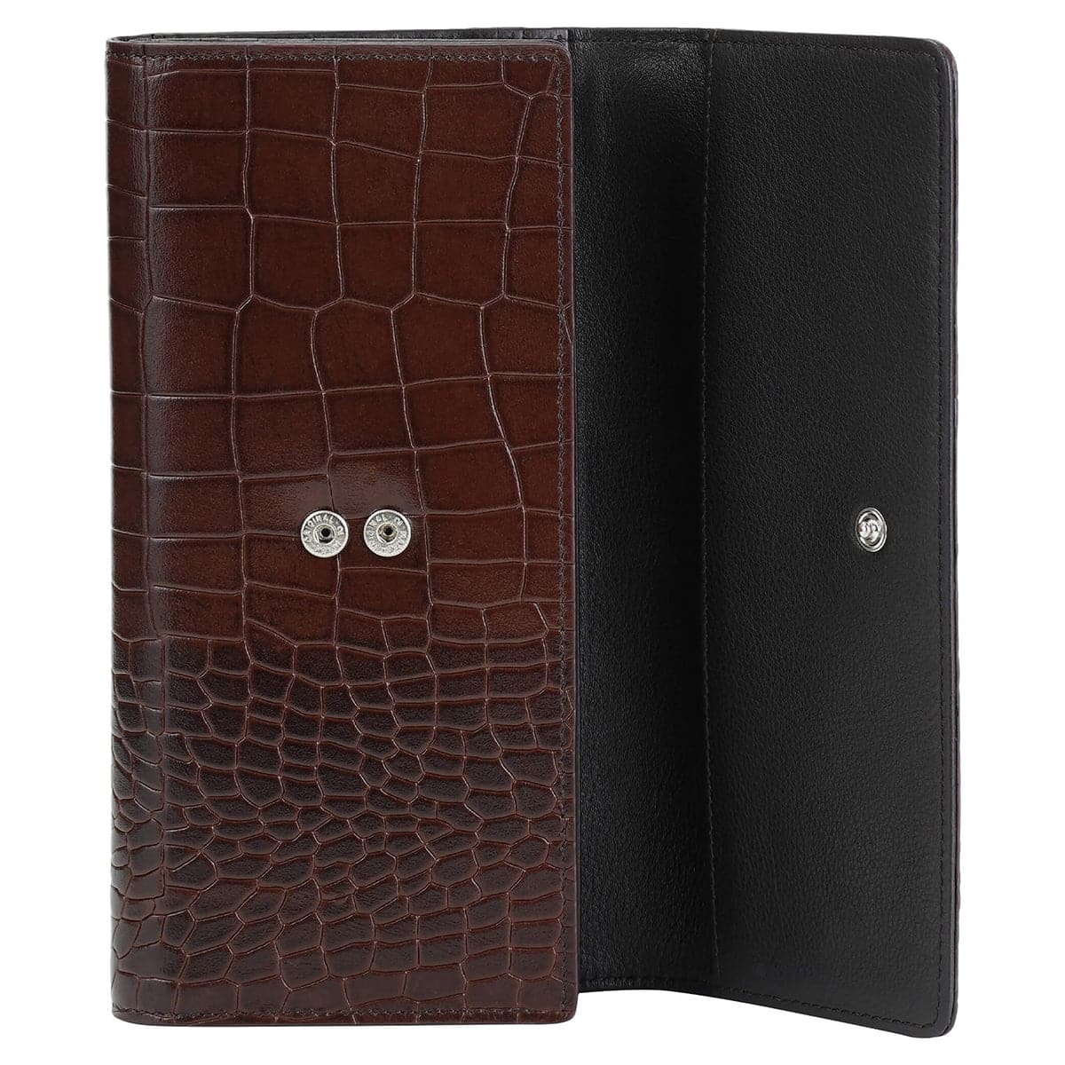 Mancini Croco2 Women’s Quad Fold Wallet with Enhanced RFID Security