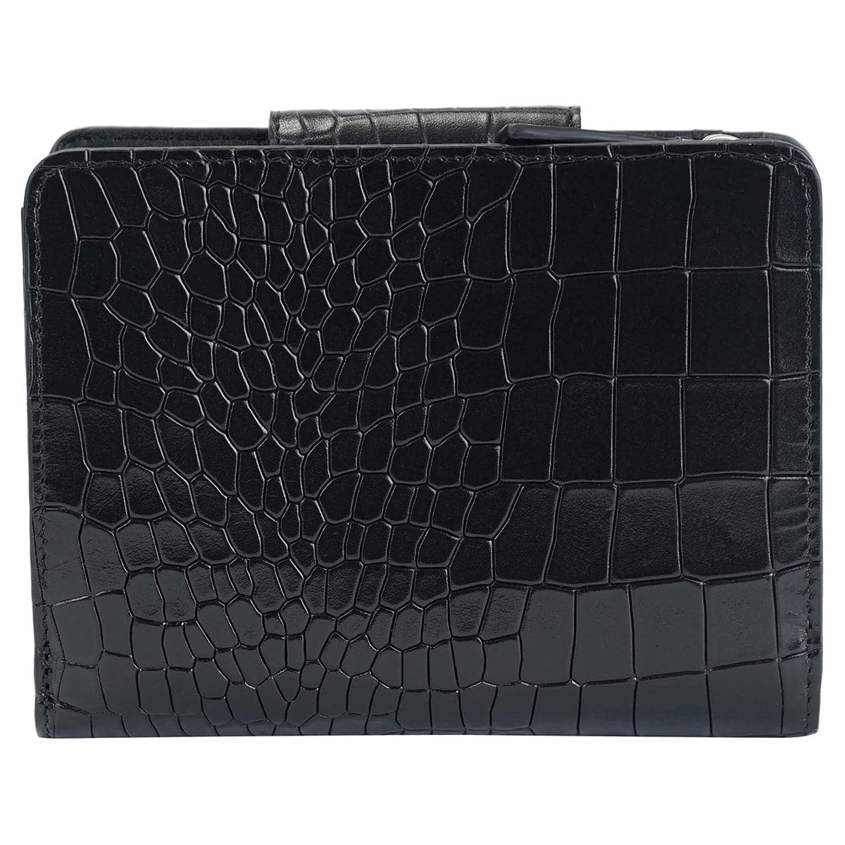 Mancini Croco2 Women’s Medium Clutch Wallet with Enhanced RFID Protection