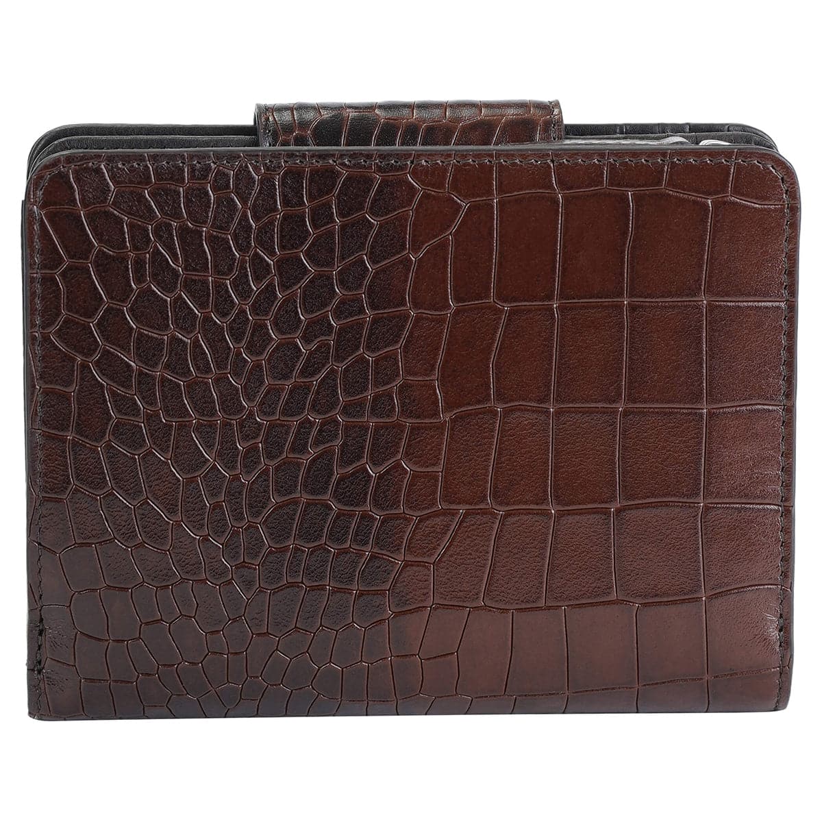 Mancini Croco2 Women’s Medium Clutch Wallet with Enhanced RFID Protection