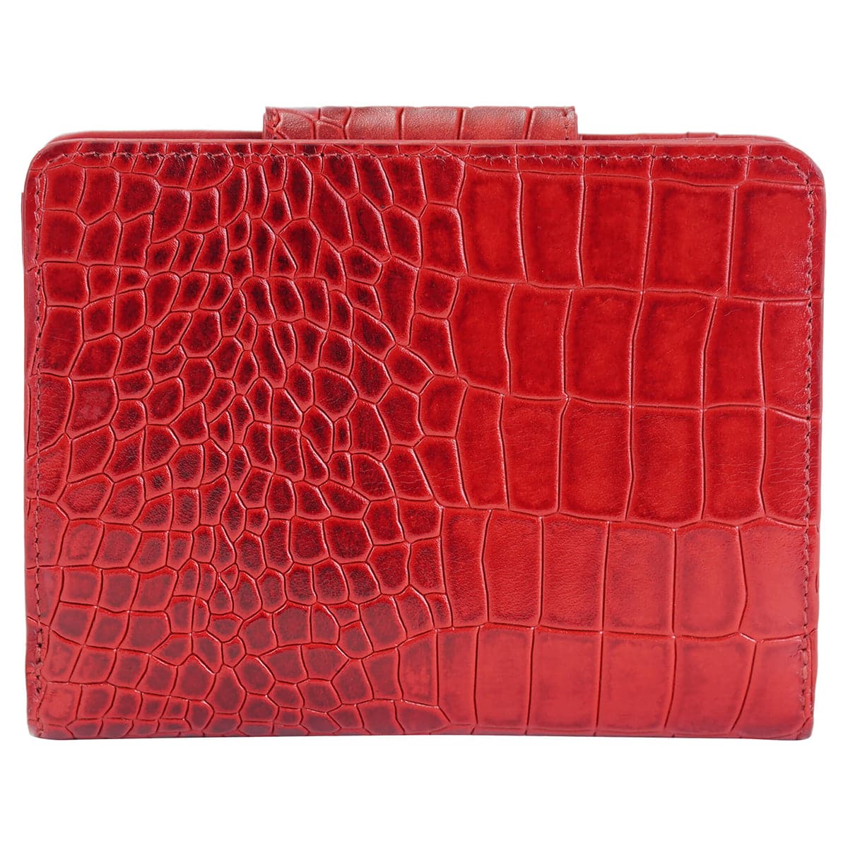 Mancini Croco2 Women’s Medium Clutch Wallet with Enhanced RFID Protection