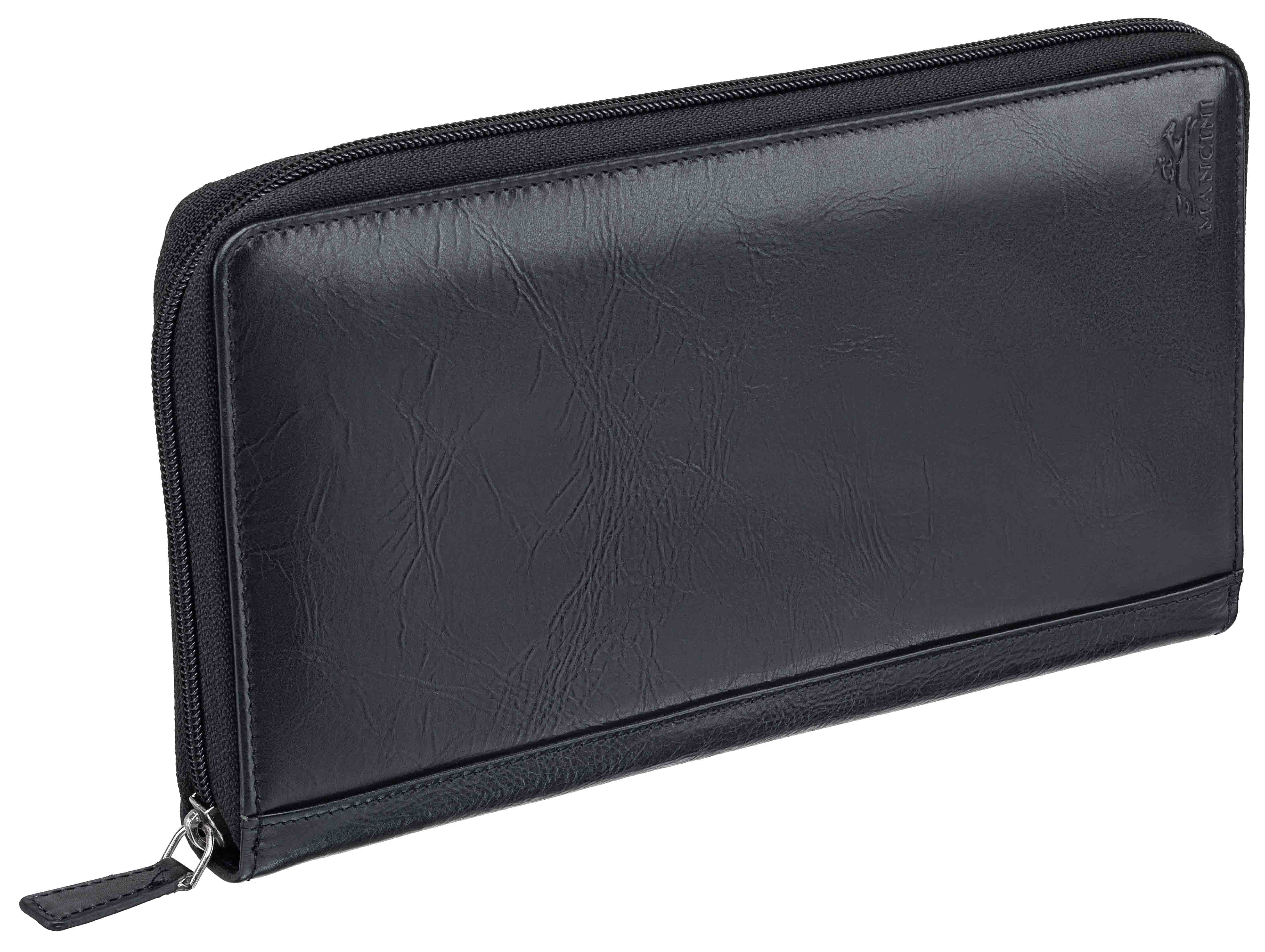 Mancini Casablanca RFID Secured Deluxe Passport/Travel Organizer