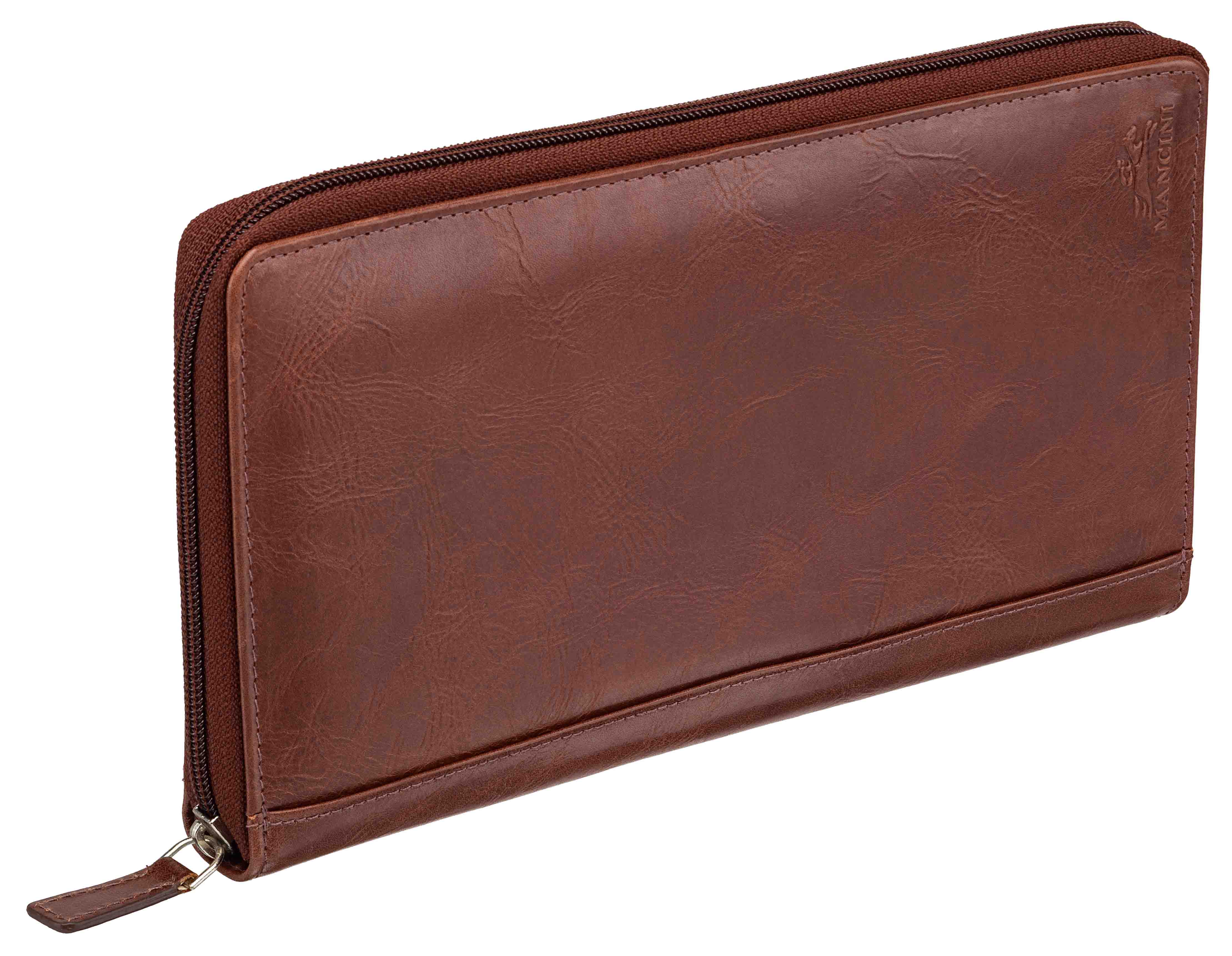 Mancini Casablanca RFID Secured Deluxe Passport/Travel Organizer