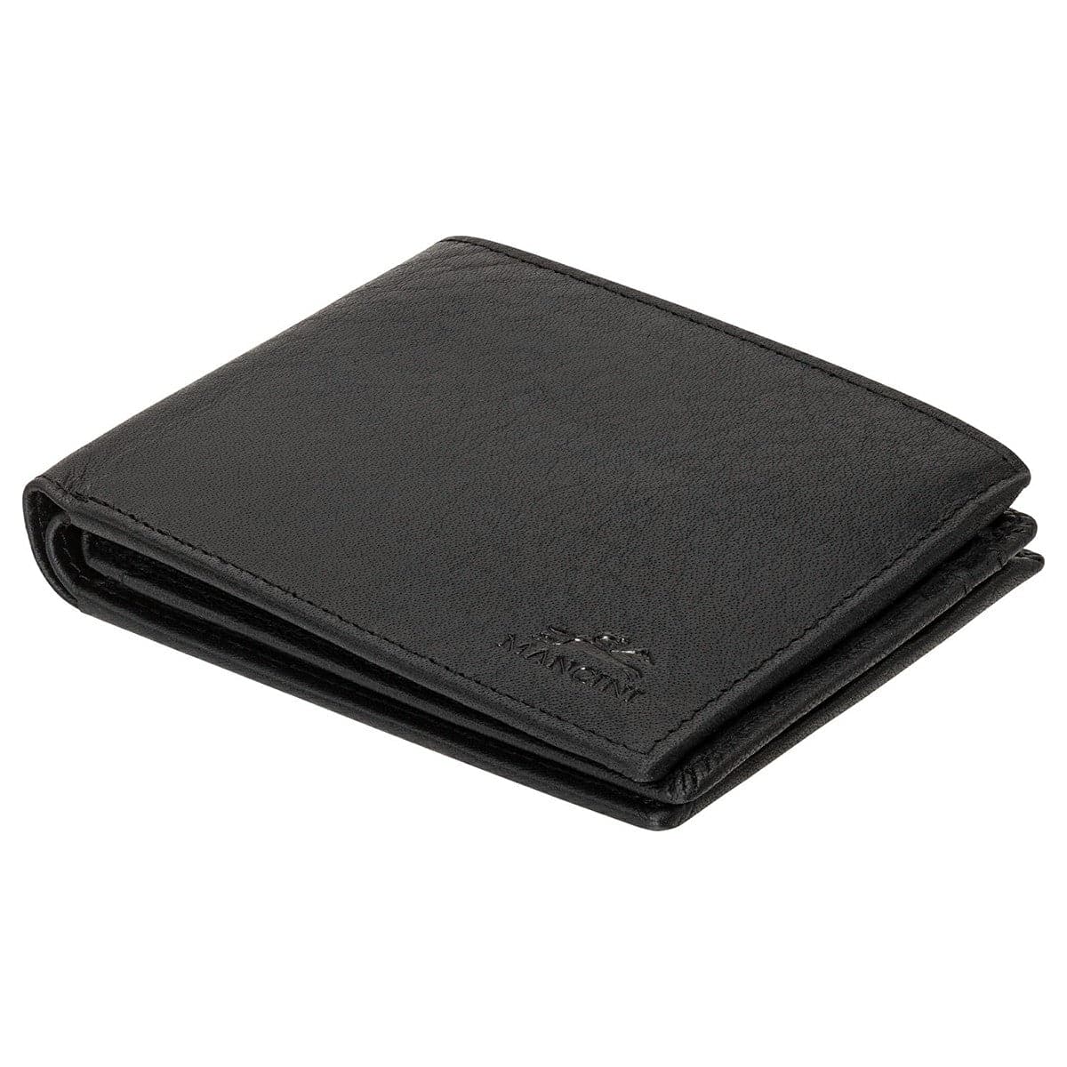Mancini Buffalo RFID Secure Center Wing Wallet with Coin Pocket