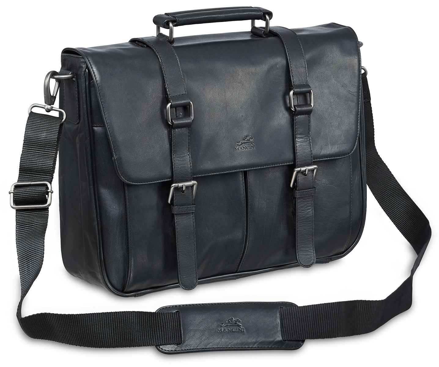 Mancini Buffalo Single Compartment Briefcase for 15" Laptop