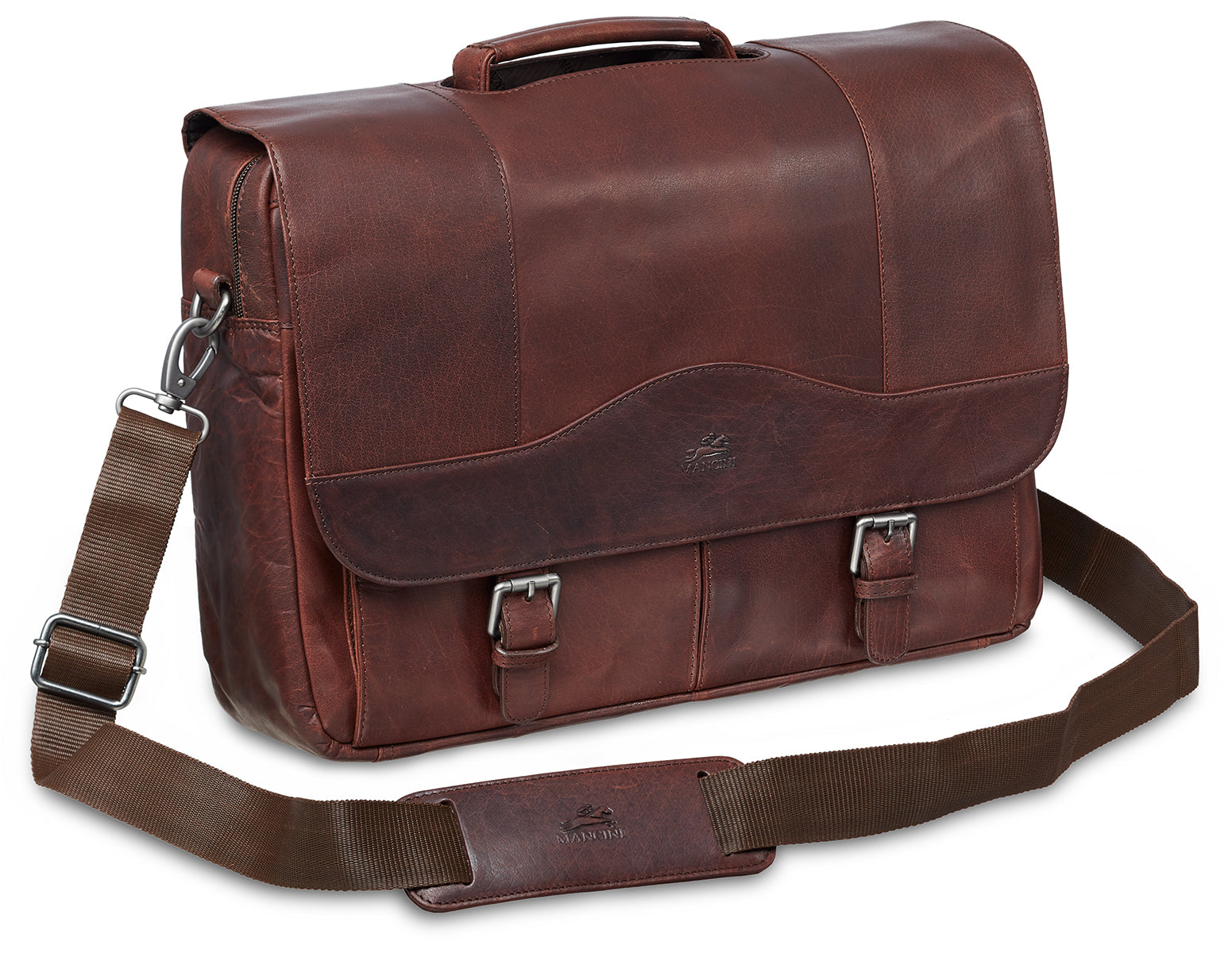 Mancini Buffalo Porthole Briefcase for 15.6" Laptop/Tablet