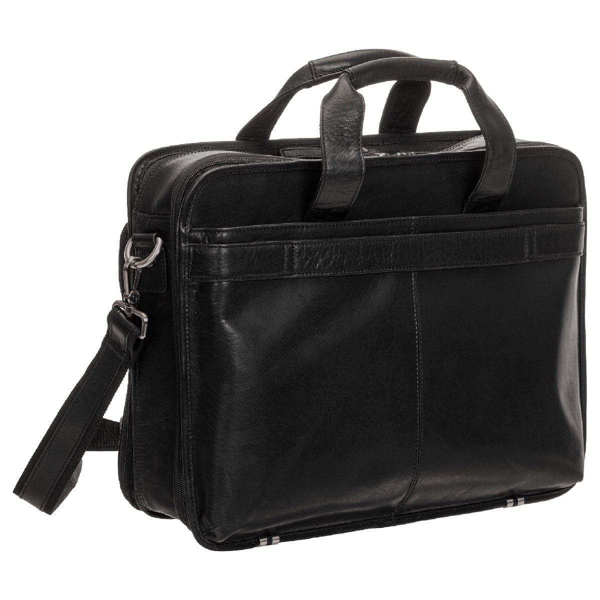 Mancini Buffalo Double Compartment Top Zipper 15.6" Laptop / Tablet Briefcase