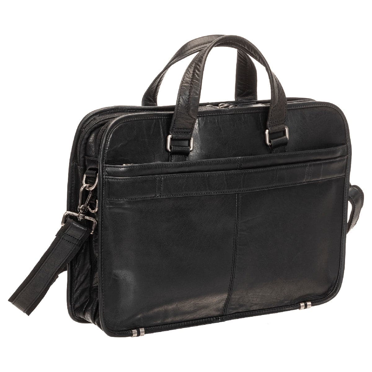 Mancini Buffalo Triple Compartment Briefcase for 15.6" Laptop / Tablet