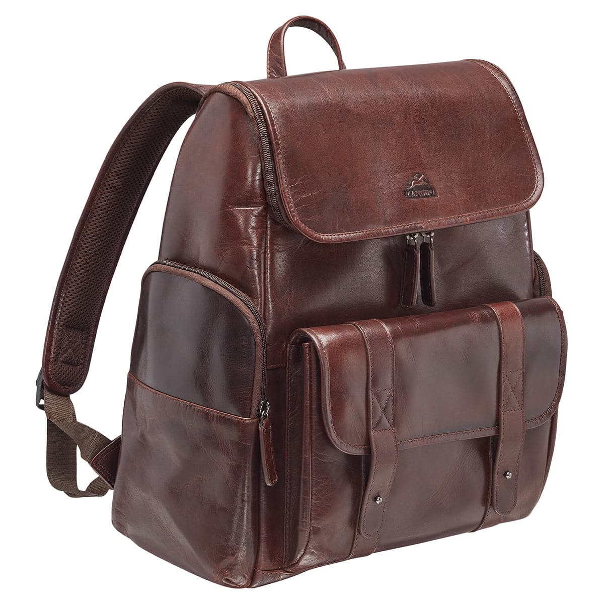 Mancini Buffalo Backpack with Zippered Laptop/Tablet Compartment