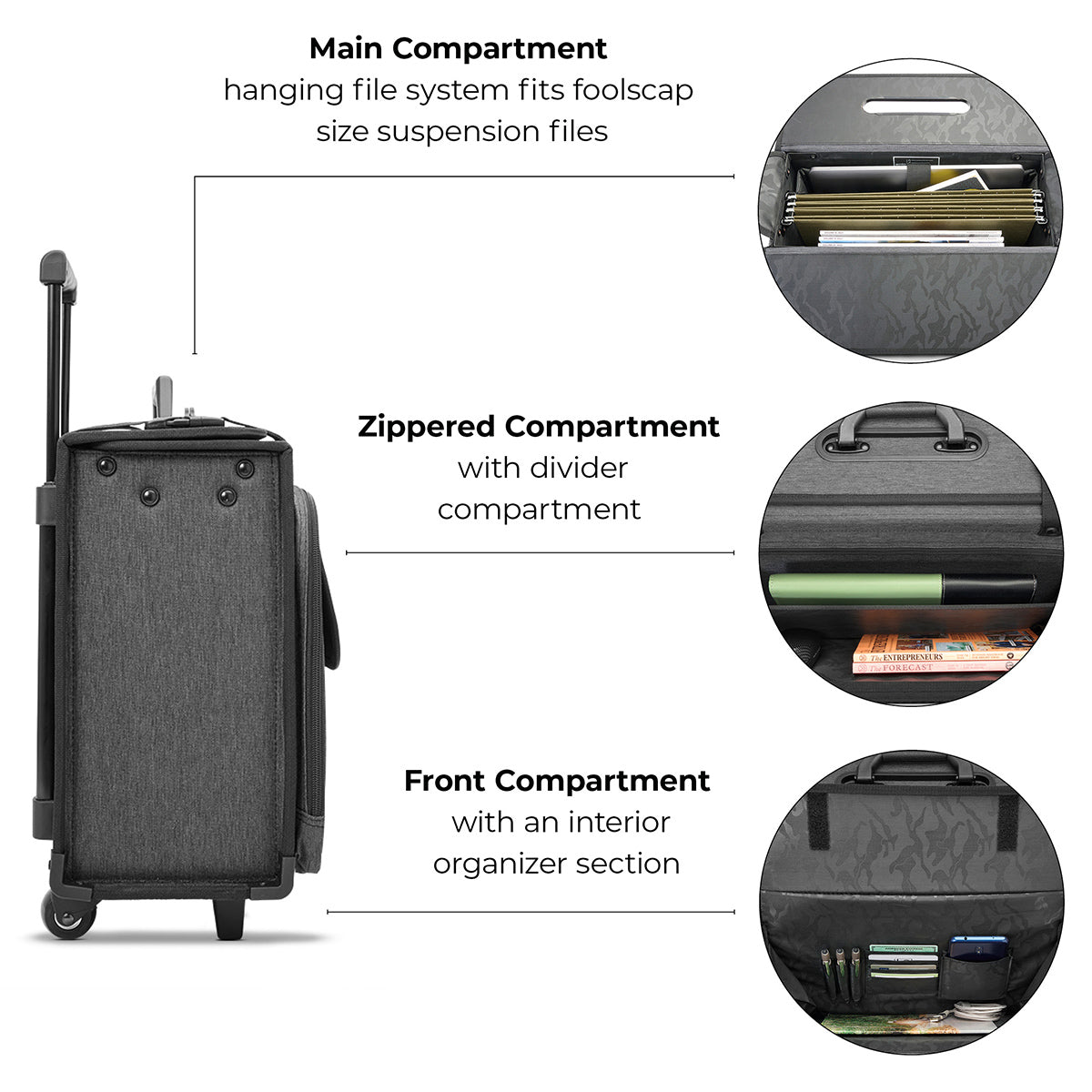 Solo Morgan Rolling Catalog Briefcase