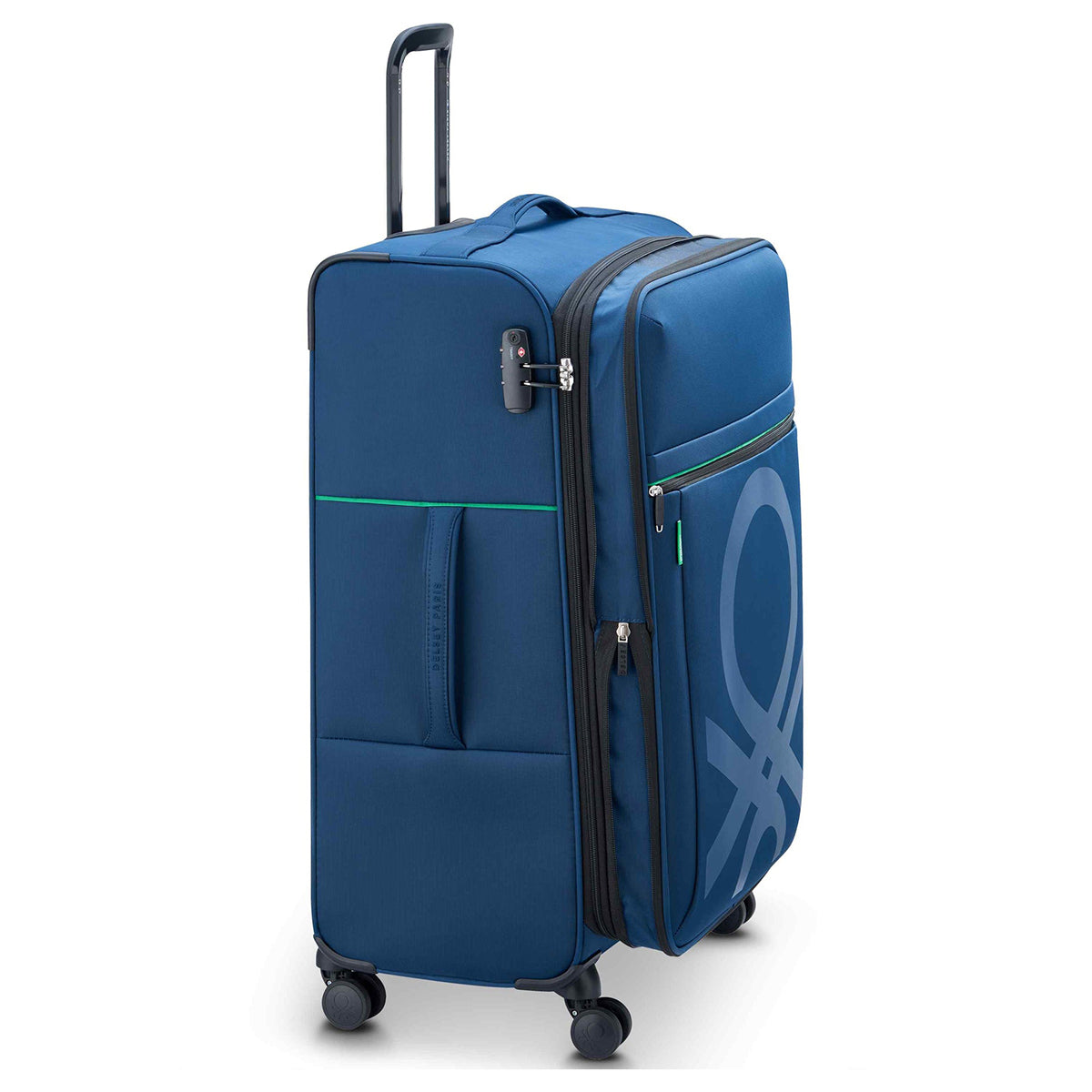 Delsey Benetton Color Block Large Spinner Luggage