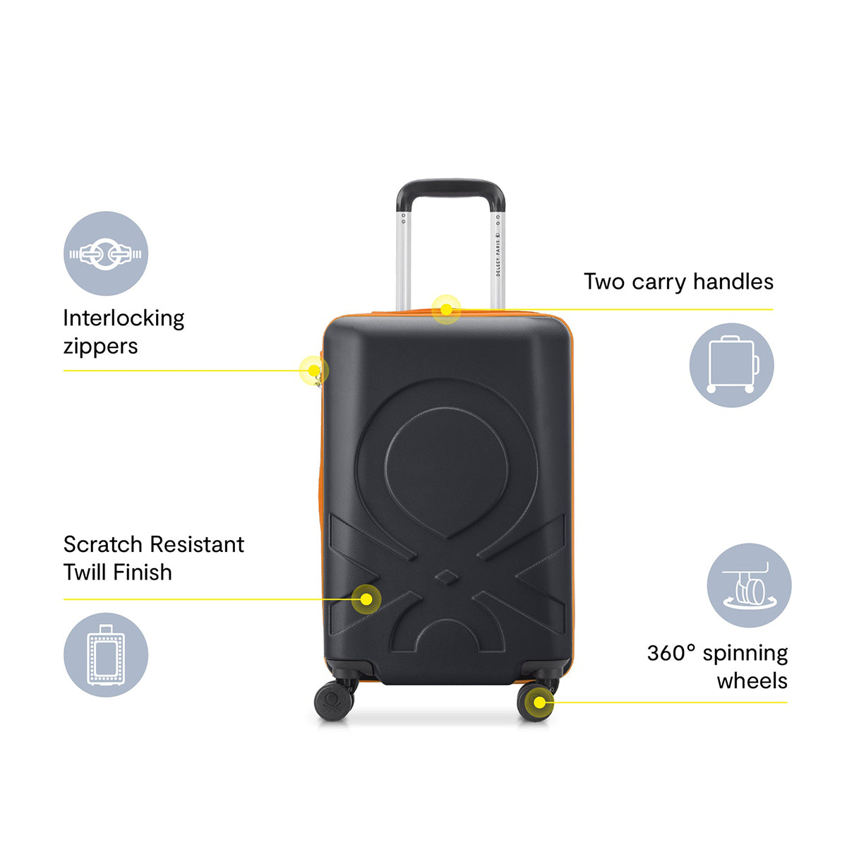 Delsey Benetton Fabrica Carry-On Spinner Luggage