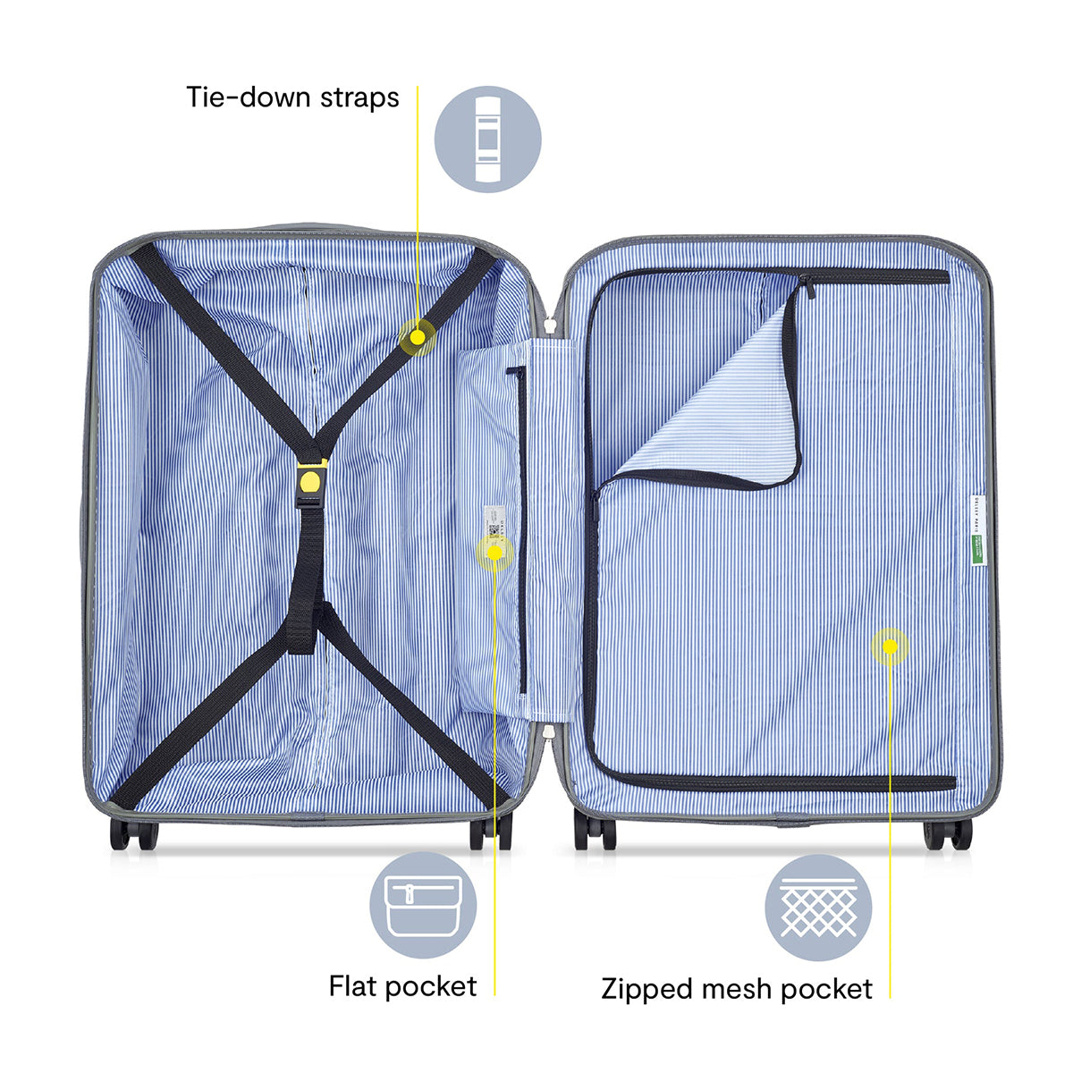 Delsey Benetton UCB Hard Large Spinner Luggage