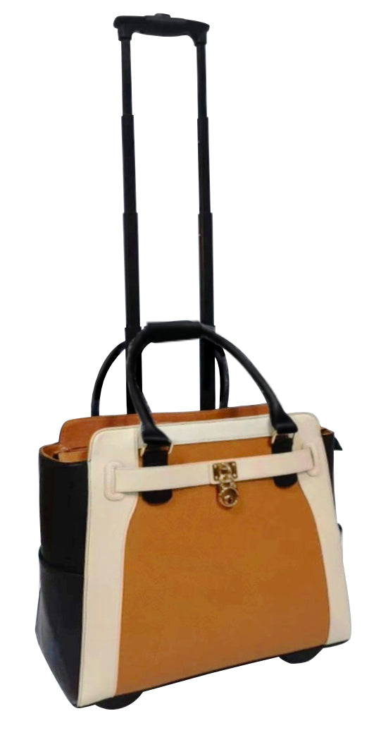 Cabrelli Sally Solid Carry On Rolling Briefcase
