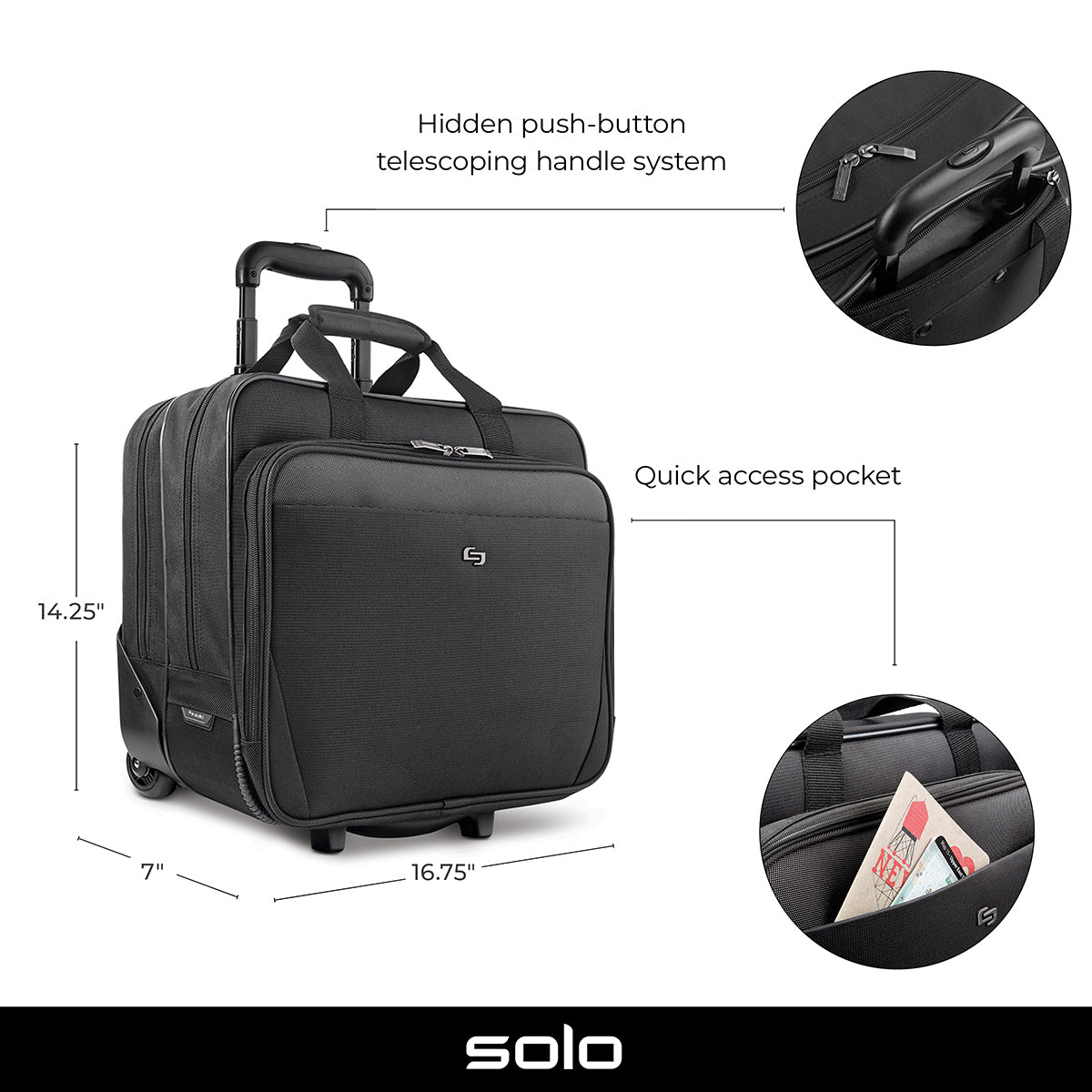 Solo Empire Rolling Briefcase