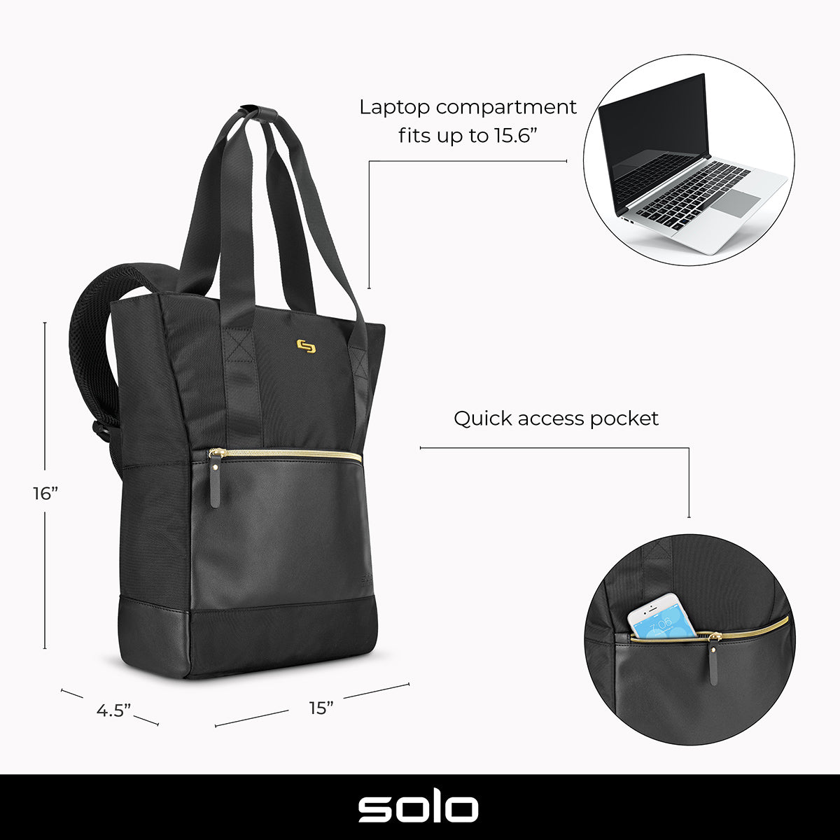 Solo Parker Hybrid Backpack/Tote