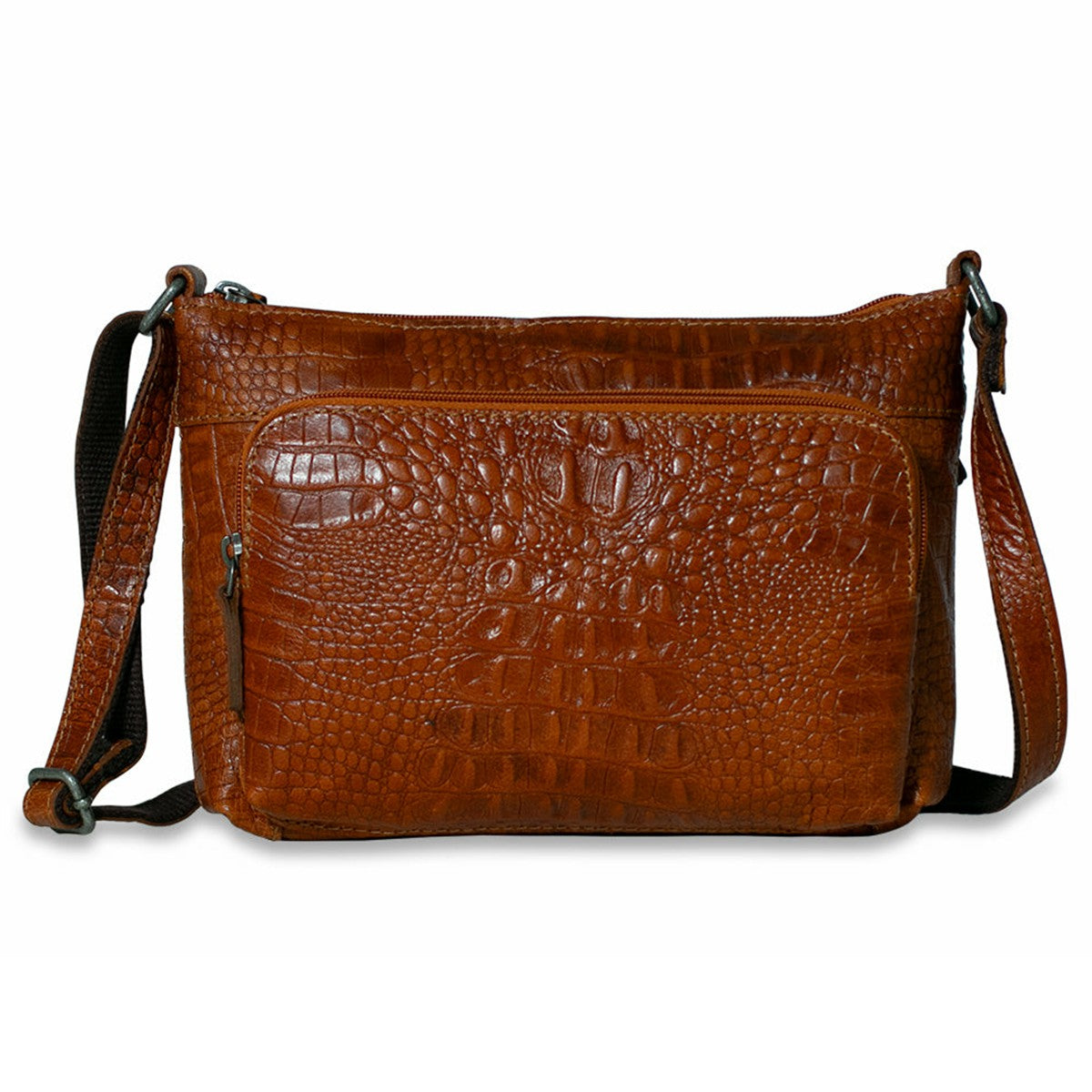 Jack Georges Hornback Croco Mini City Crossbody Bag