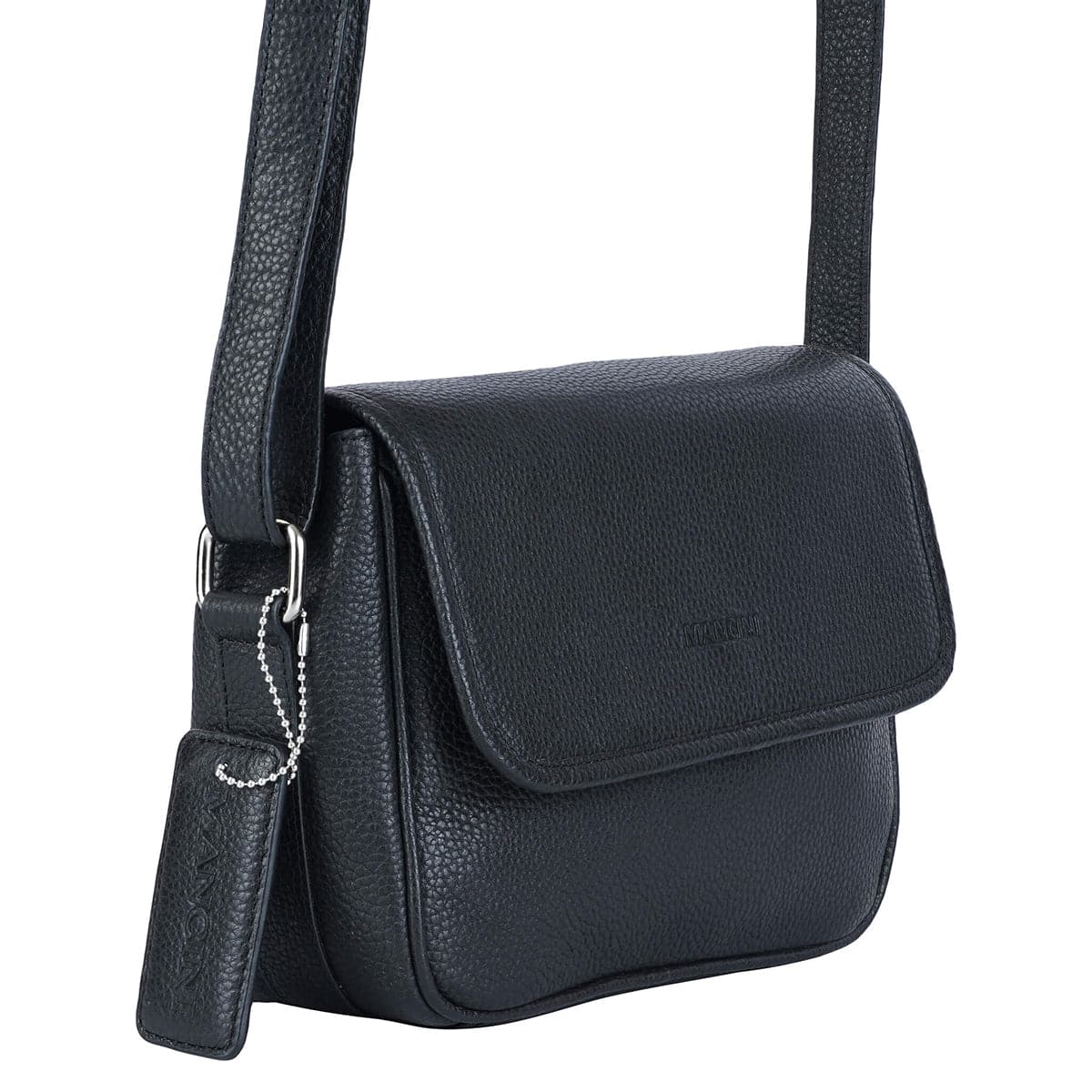 Mancini Pebbled Kimberly Flap Closure Handbag