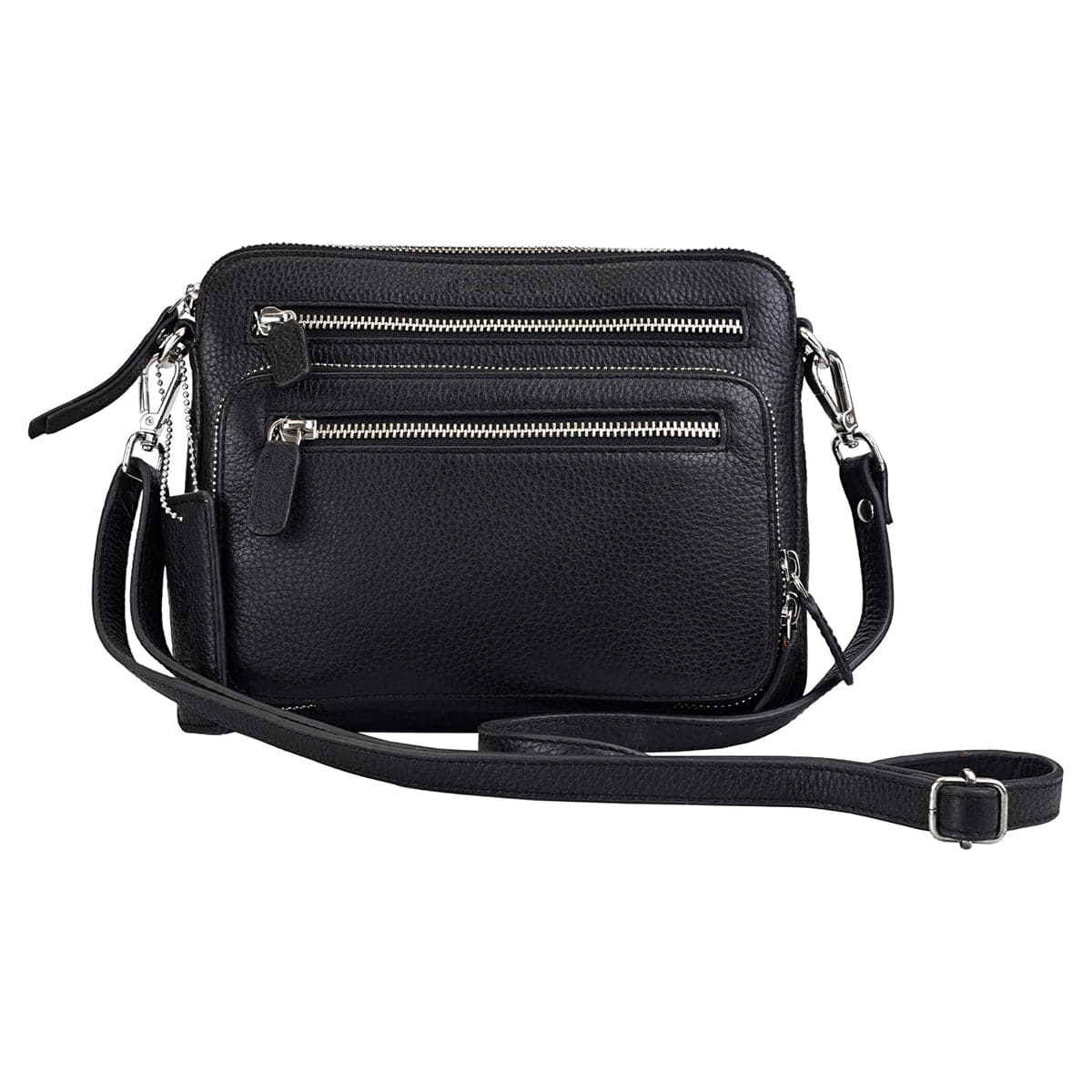 Mancini Pebbled Valerie Small Crossbody Bag