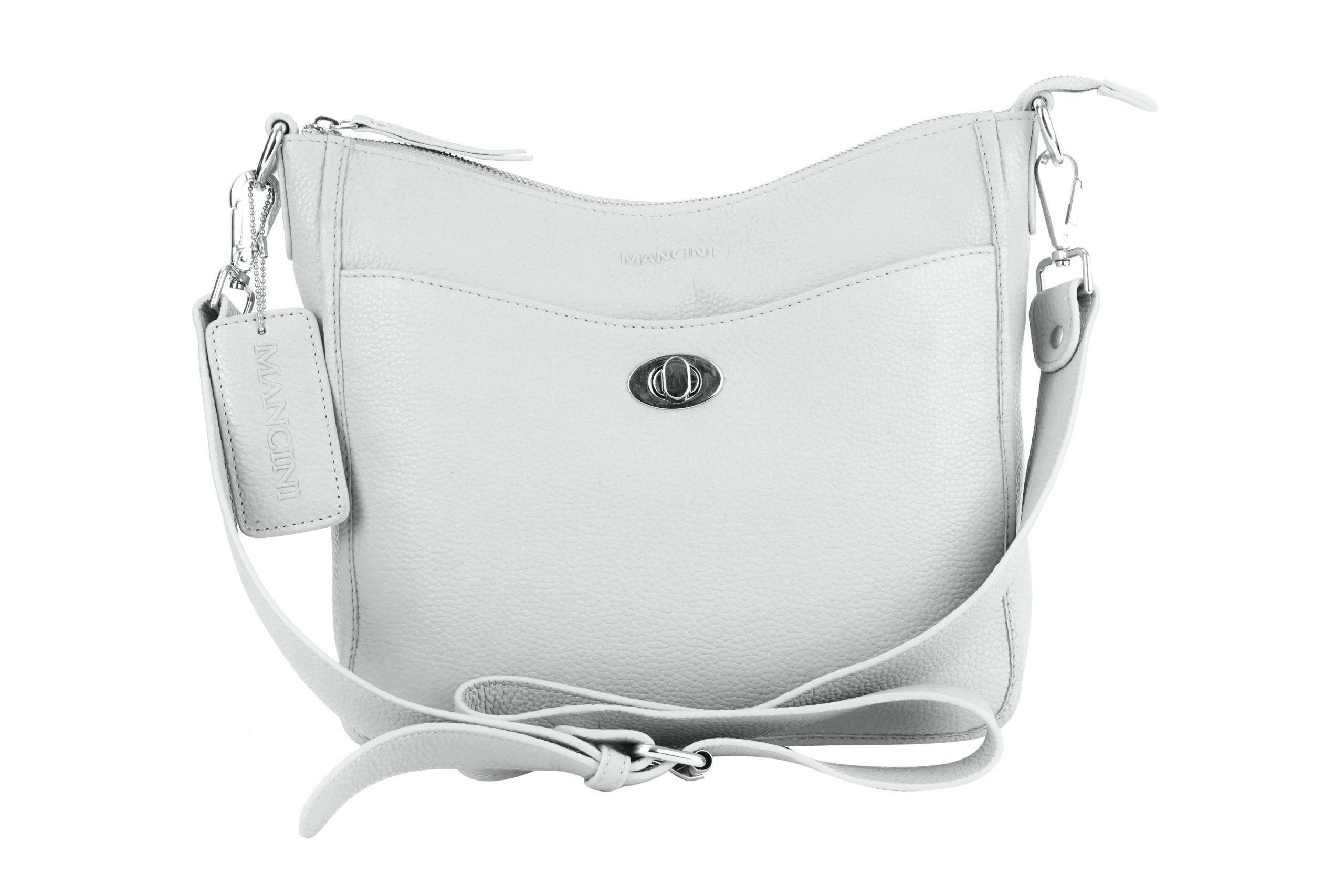 Mancini Pebbled Elizabeth Crossbody Handbag