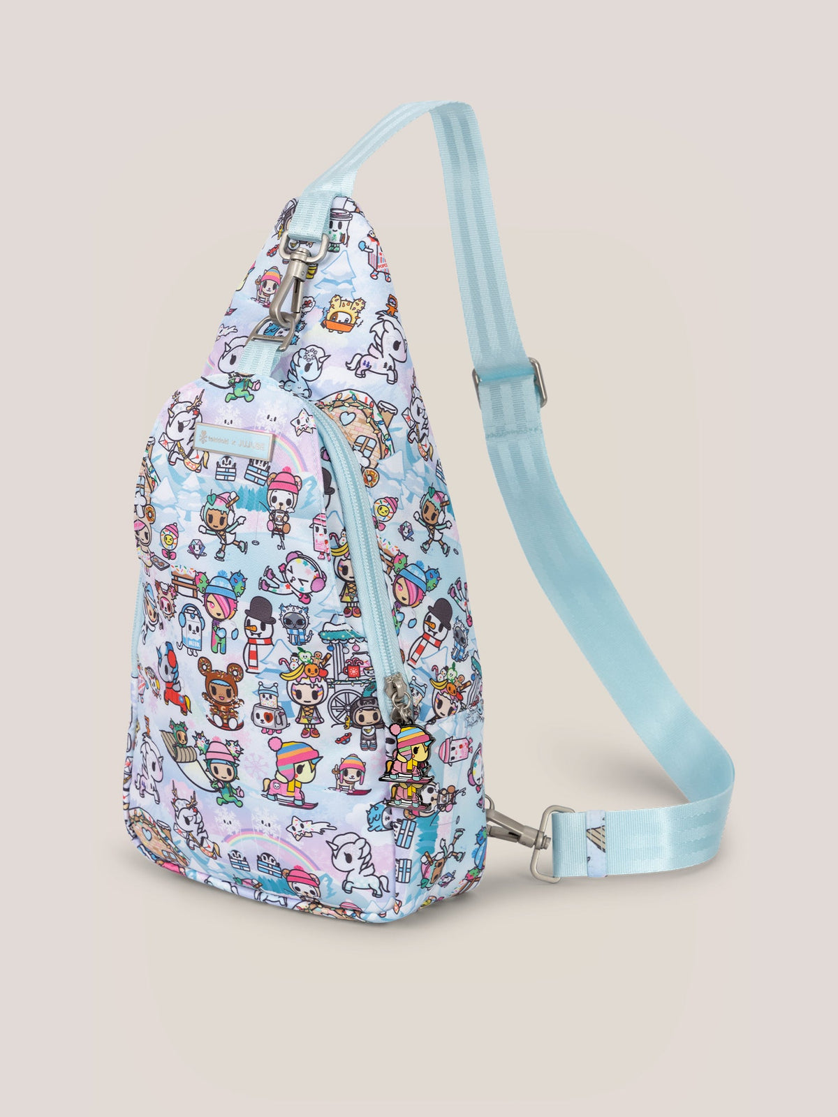 Ju-Ju-Be Tokidoki Snow Day Crossbody Sling Diaper Bag - Ice Blue