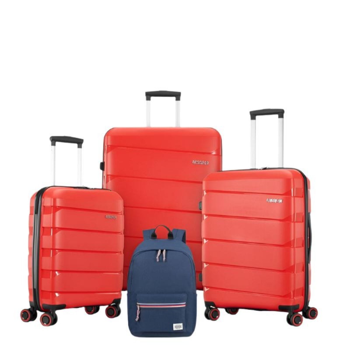 Red American Tourister luggage set available at bagdUp