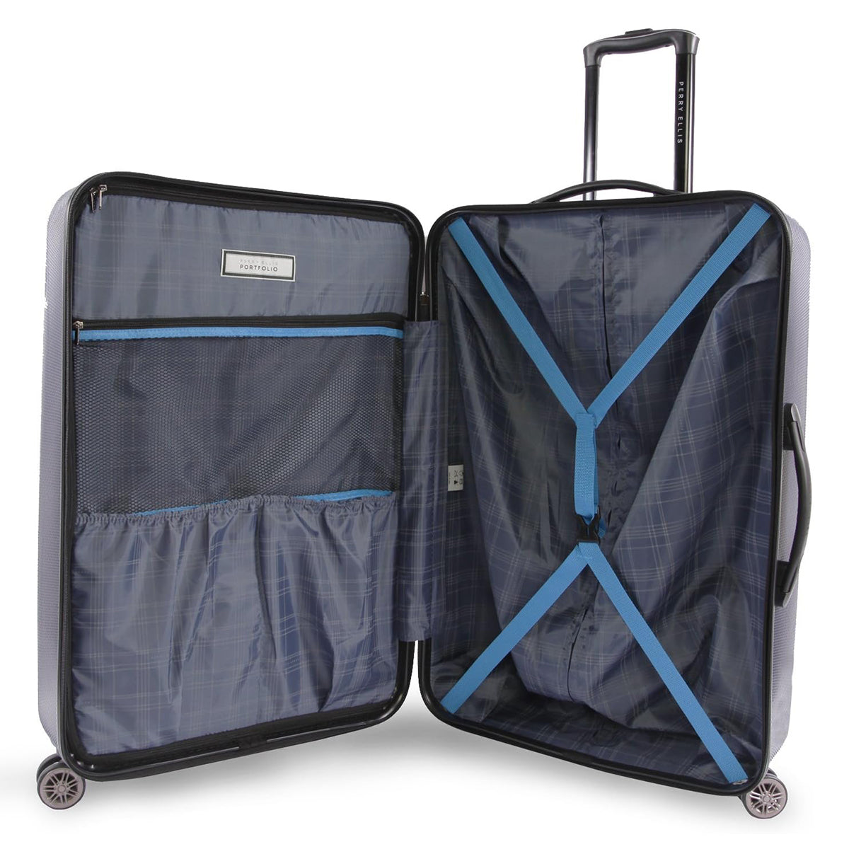 Perry Ellis Bauer 29" Hardside Checked Spinner Luggage