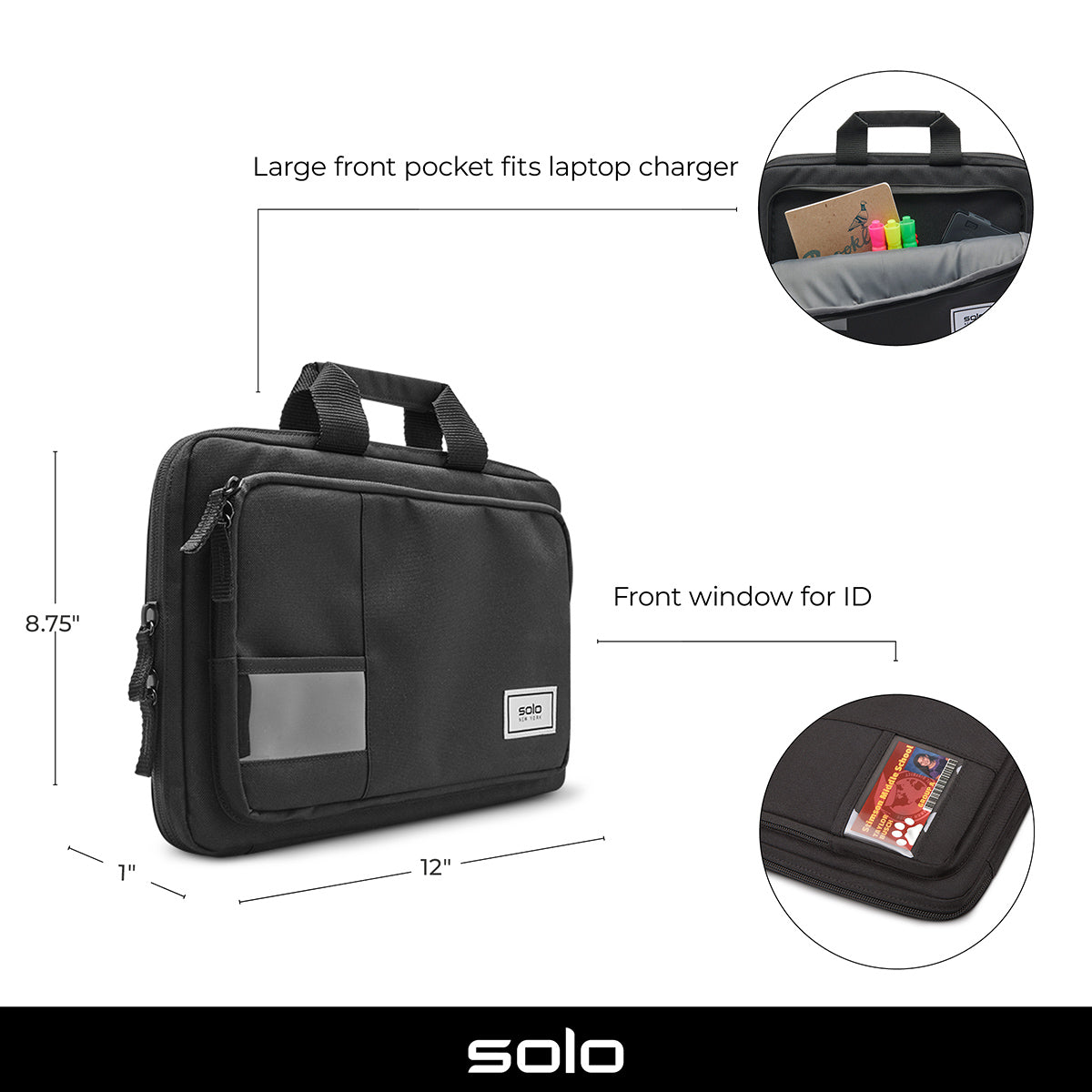 Solo Secure-Fit Chromebook Briefcase