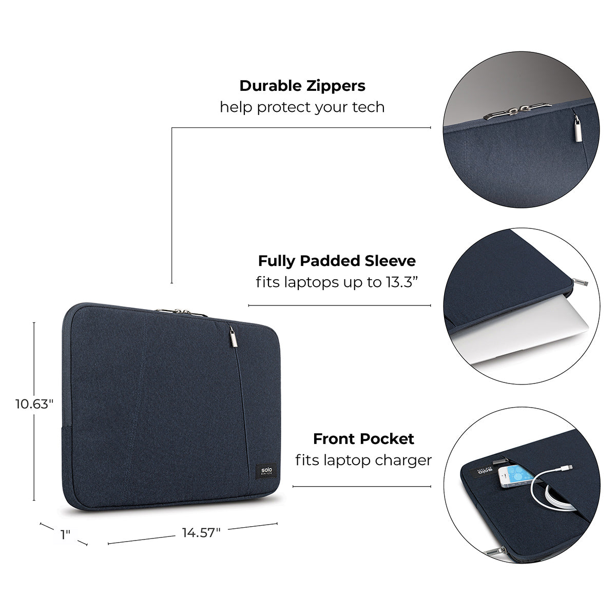 Solo Oswald Sleeve for 13.3" Laptop