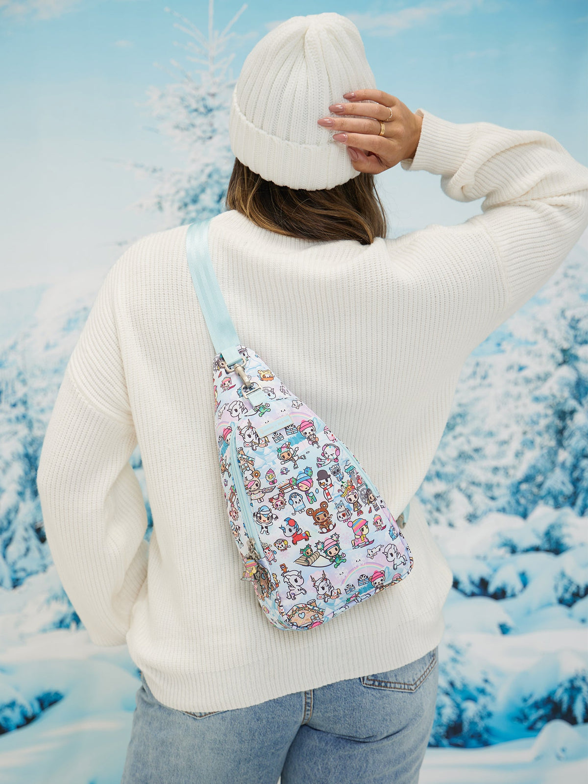 Ju-Ju-Be Tokidoki Snow Day Crossbody Sling Diaper Bag - Ice Blue