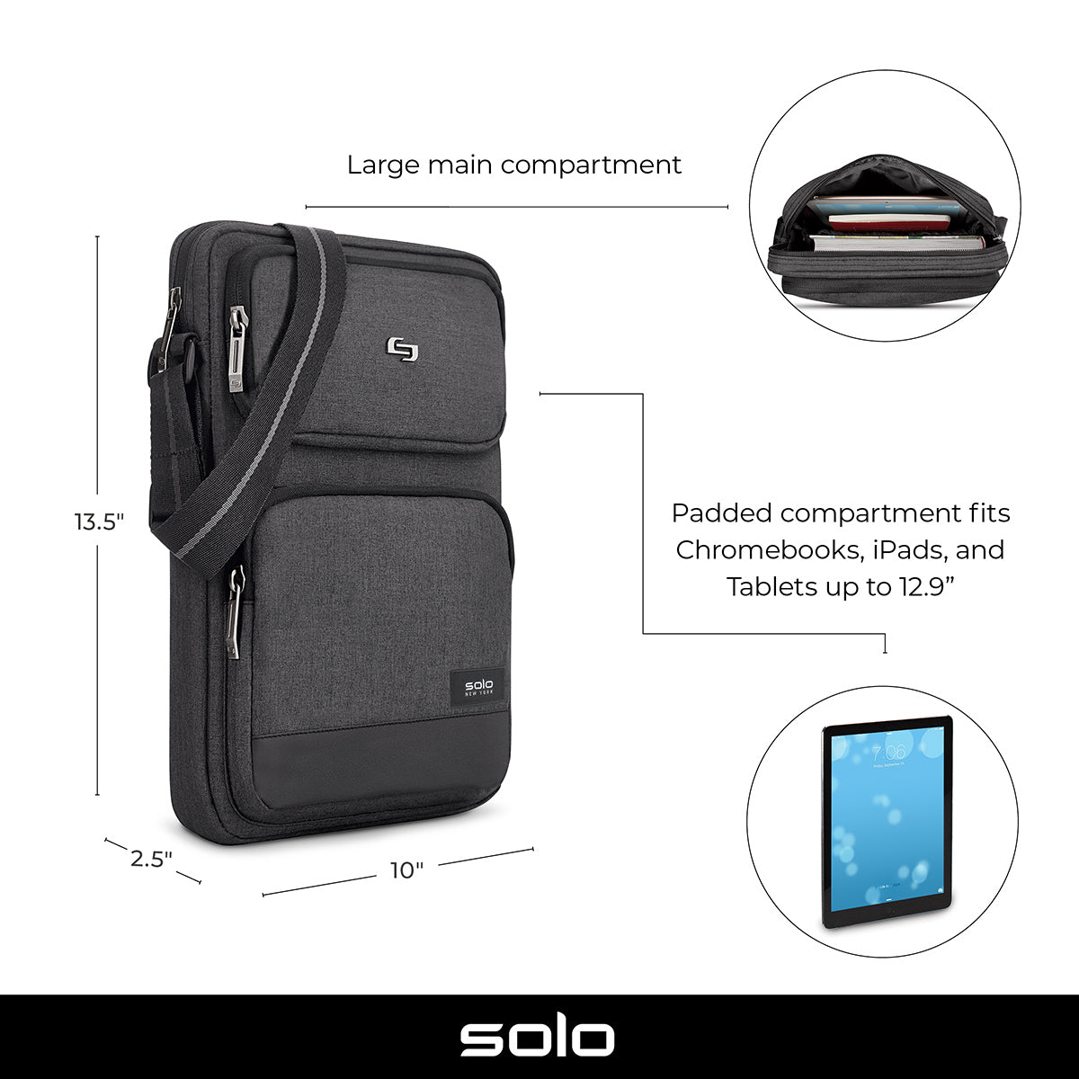 Solo Ludlow Tablet Sling Bag