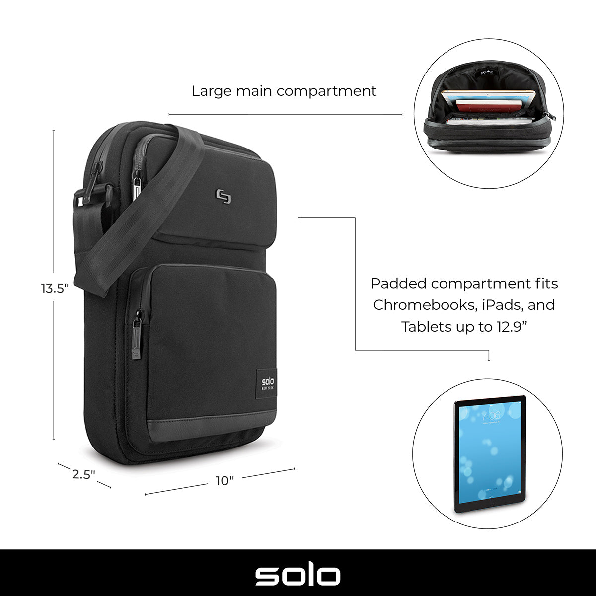 Solo Ludlow Tablet Sling Bag