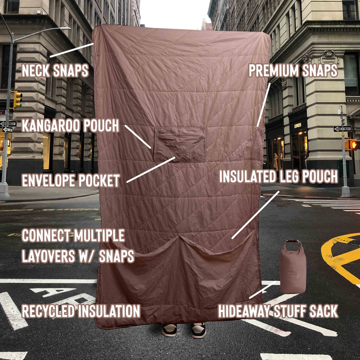 Gravel Layover XL Packable and Insulated Travel Blanket