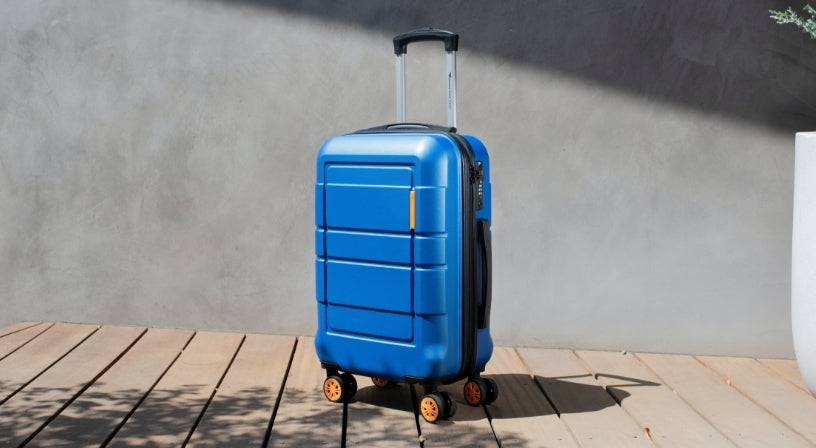 Blue Delsey luggage from bagdUp